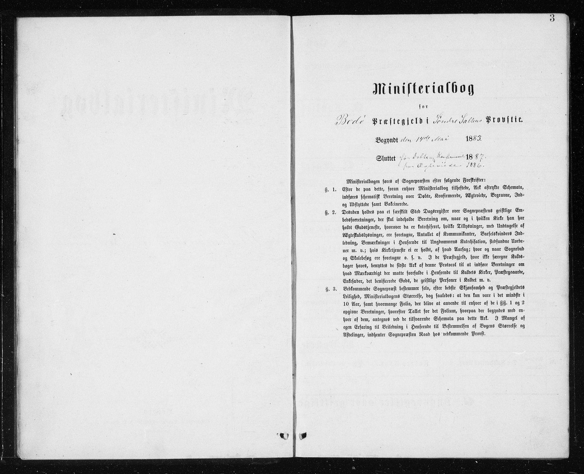 Ministerialprotokoller, klokkerbøker og fødselsregistre - Nordland, SAT/A-1459/801/L0031: Parish register (copy) no. 801C06, 1883-1887, p. 3