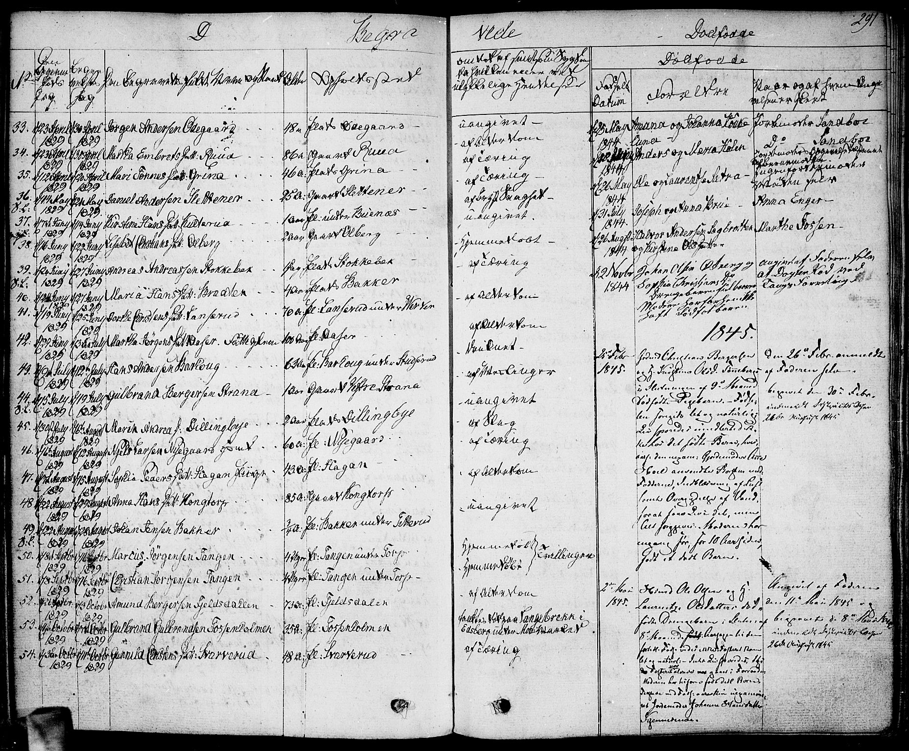 Høland prestekontor Kirkebøker, SAO/A-10346a/F/Fa/L0008: Parish register (official) no. I 8, 1827-1845, p. 291