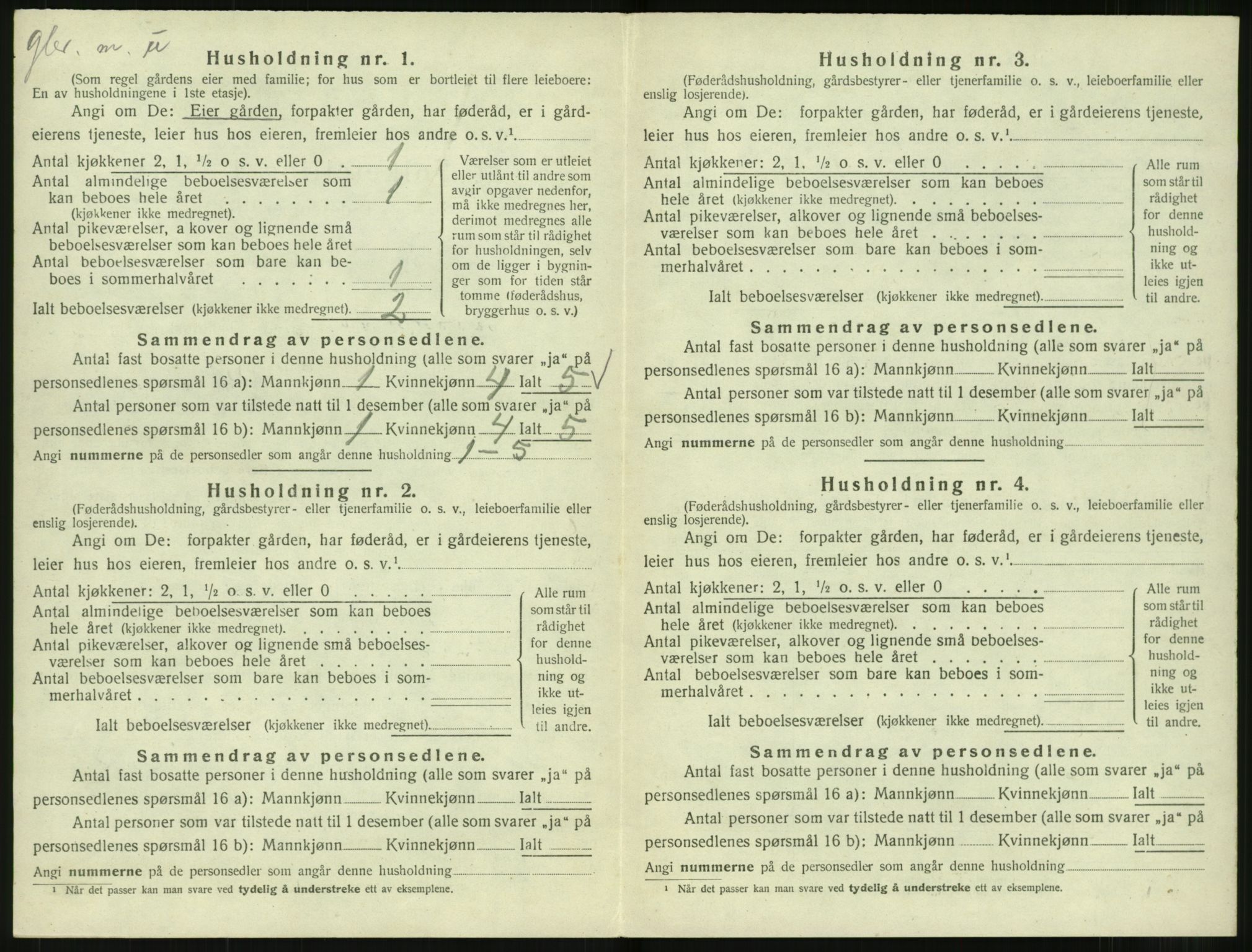 SAT, 1920 census for Norddal, 1920, p. 390