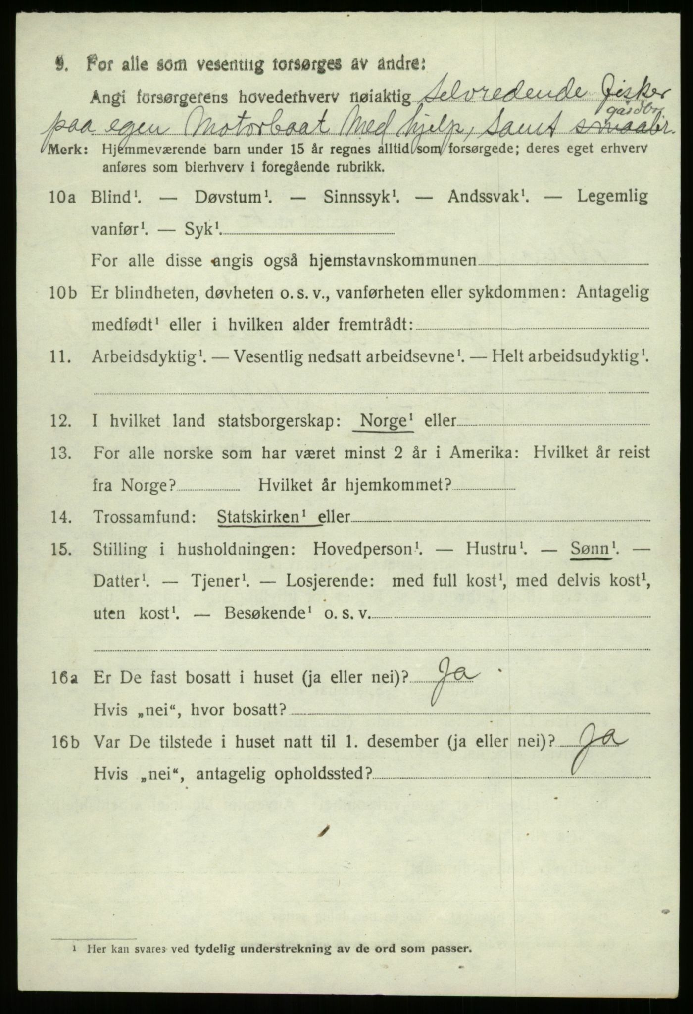 SAB, 1920 census for Bremanger, 1920, p. 5133