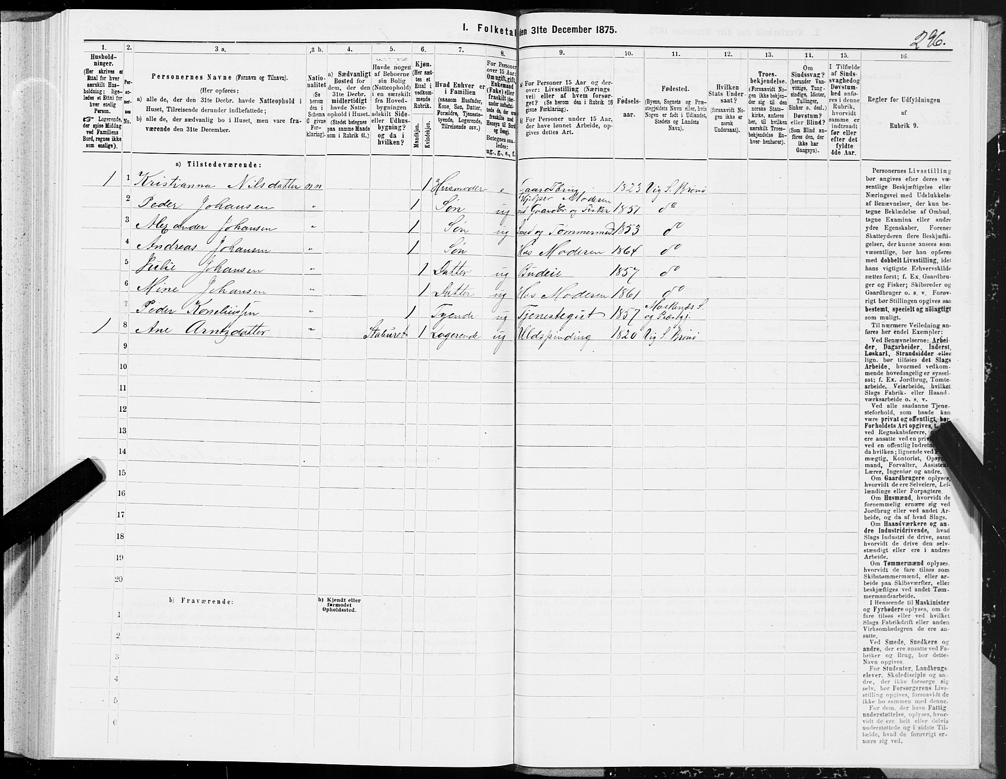 SAT, 1875 census for 1814P Brønnøy, 1875, p. 2296