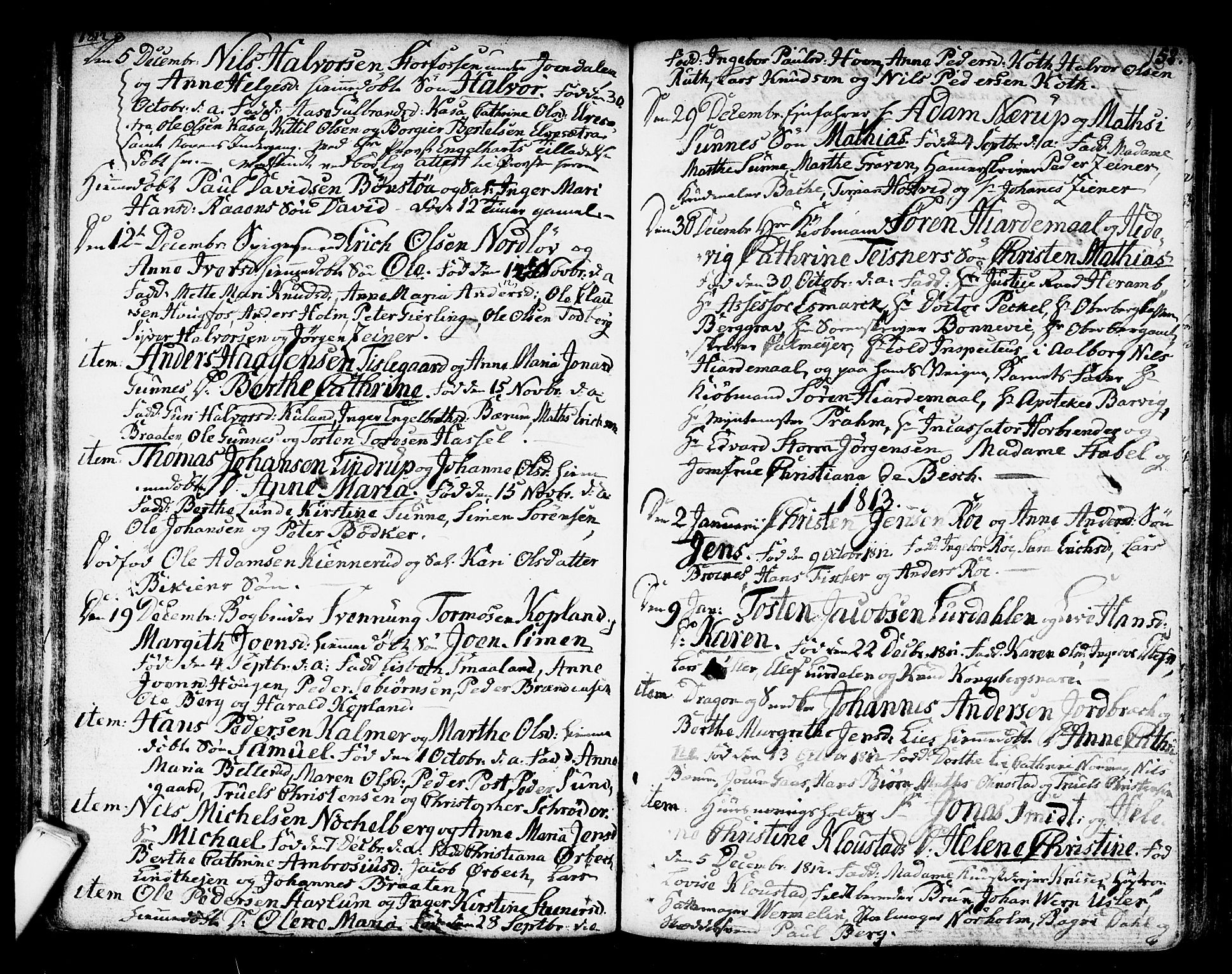 Kongsberg kirkebøker, AV/SAKO-A-22/F/Fa/L0007: Parish register (official) no. I 7, 1795-1816, p. 152