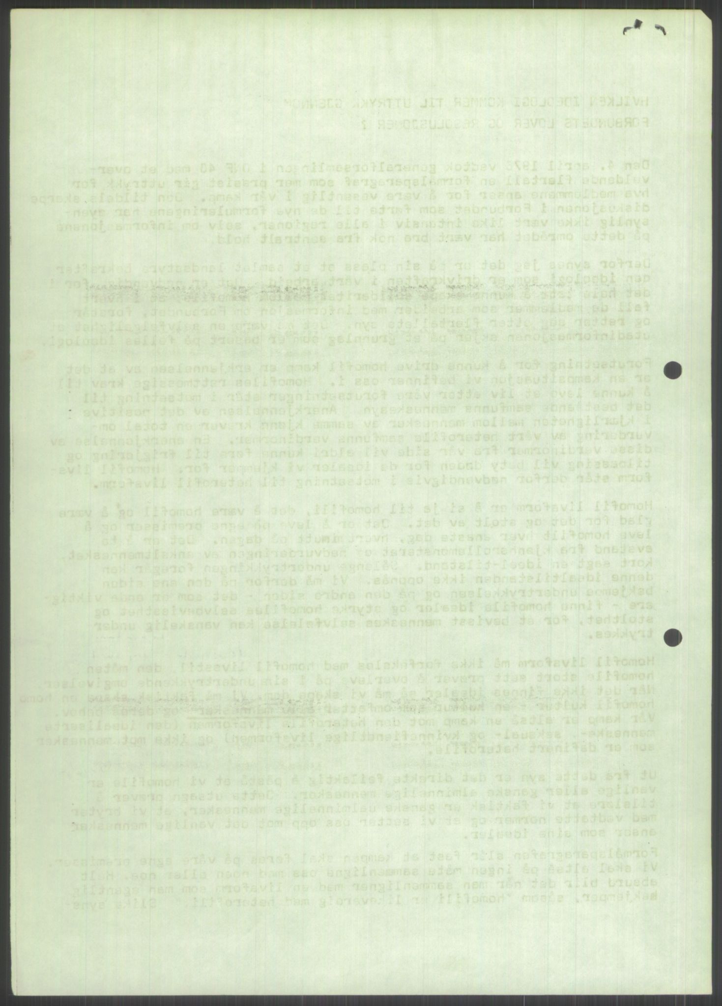 Det Norske Forbundet av 1948/Landsforeningen for Lesbisk og Homofil Frigjøring, AV/RA-PA-1216/D/Dd/L0001: Diskriminering, 1973-1991, p. 996