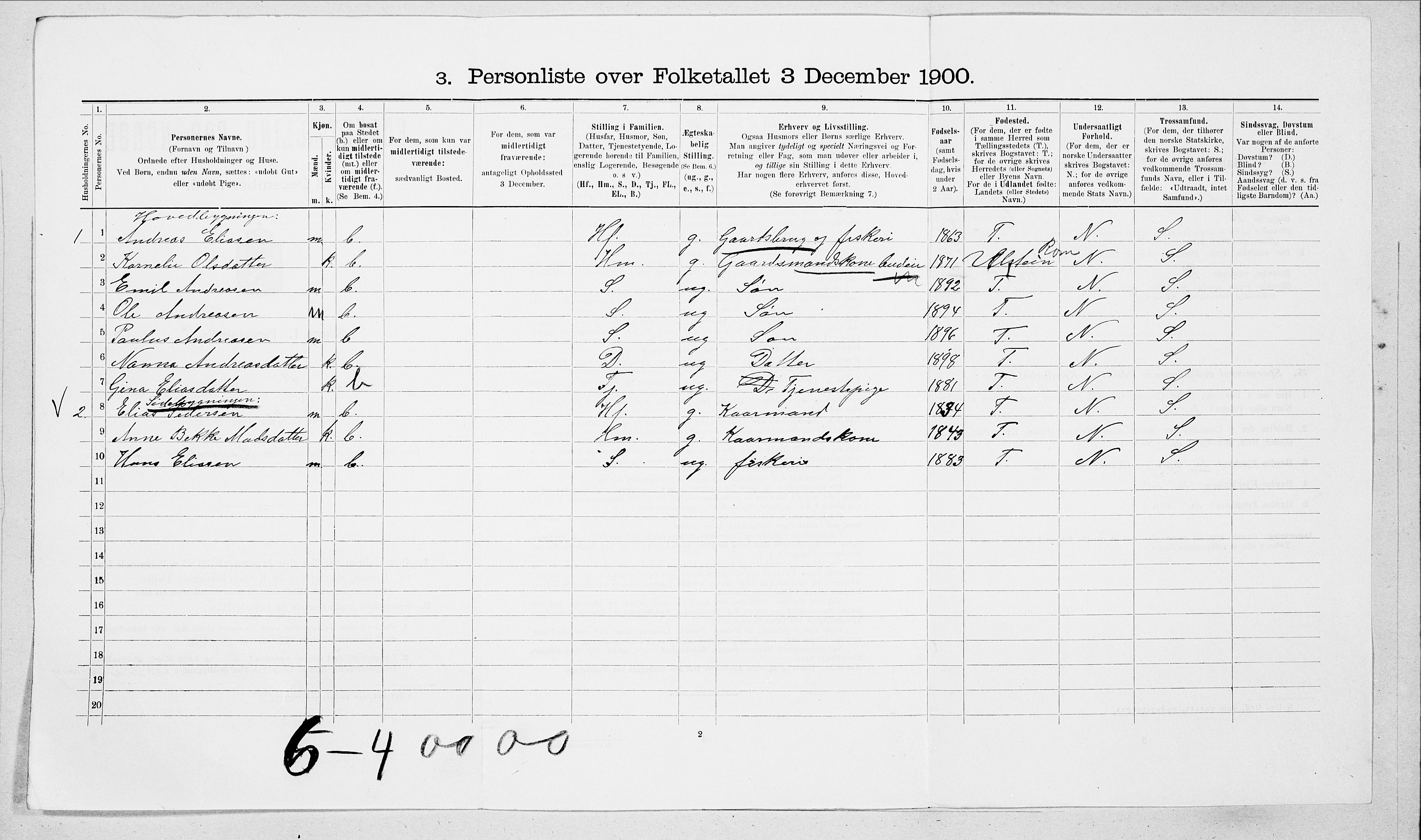 SAT, 1900 census for Herøy, 1900, p. 251