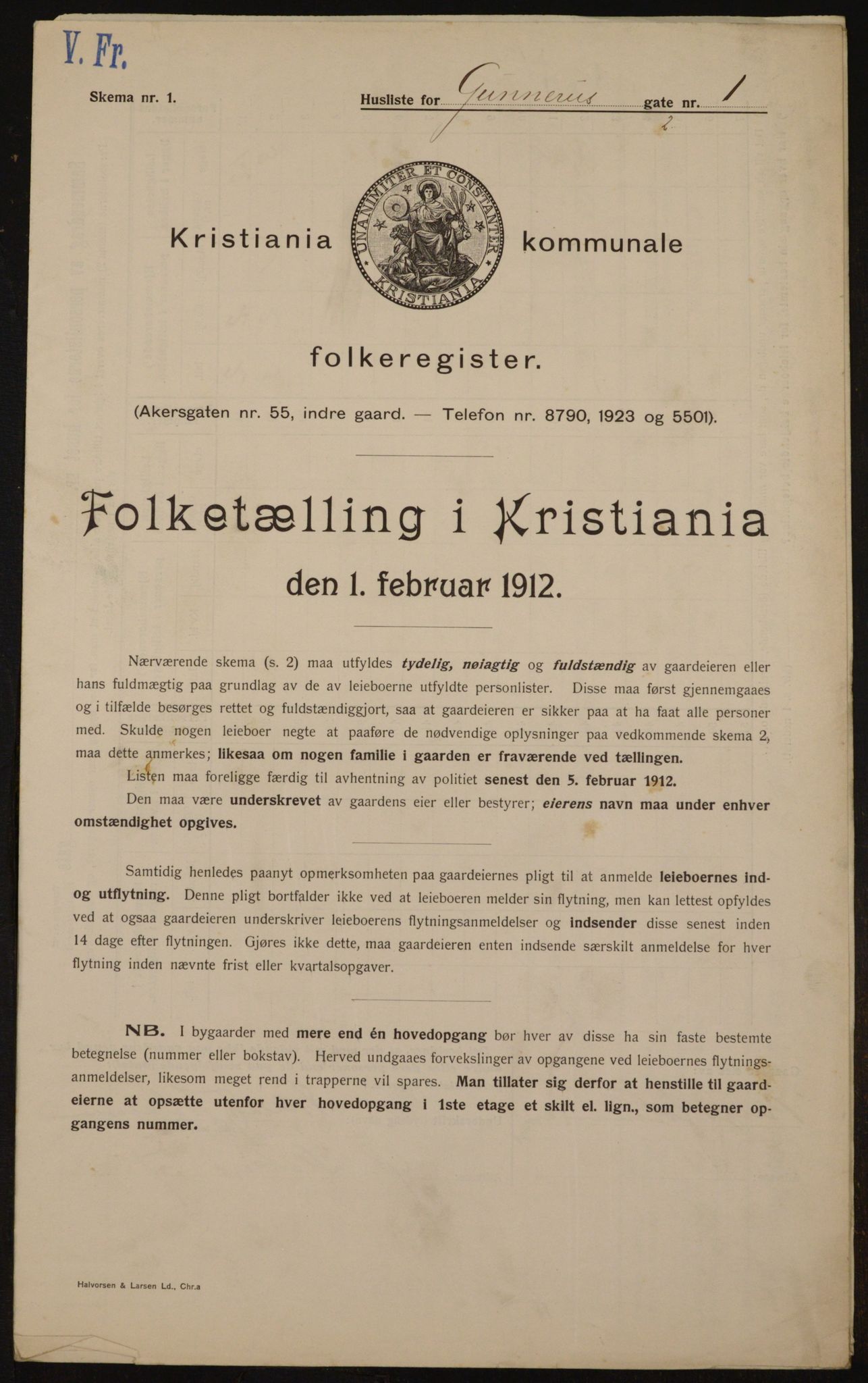 OBA, Municipal Census 1912 for Kristiania, 1912, p. 32281
