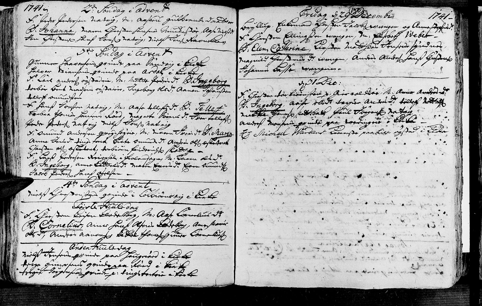 Øyestad sokneprestkontor, AV/SAK-1111-0049/F/Fa/L0004: Parish register (official) no. A 4, 1730-1750, p. 130