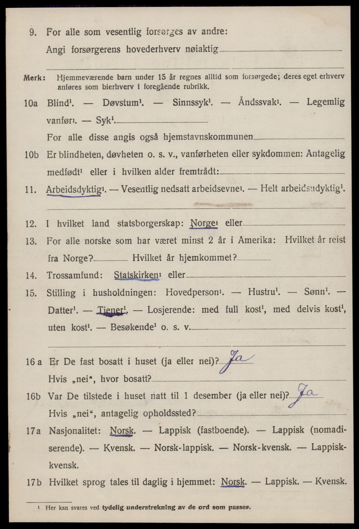 SAT, 1920 census for Jøssund, 1920, p. 3959