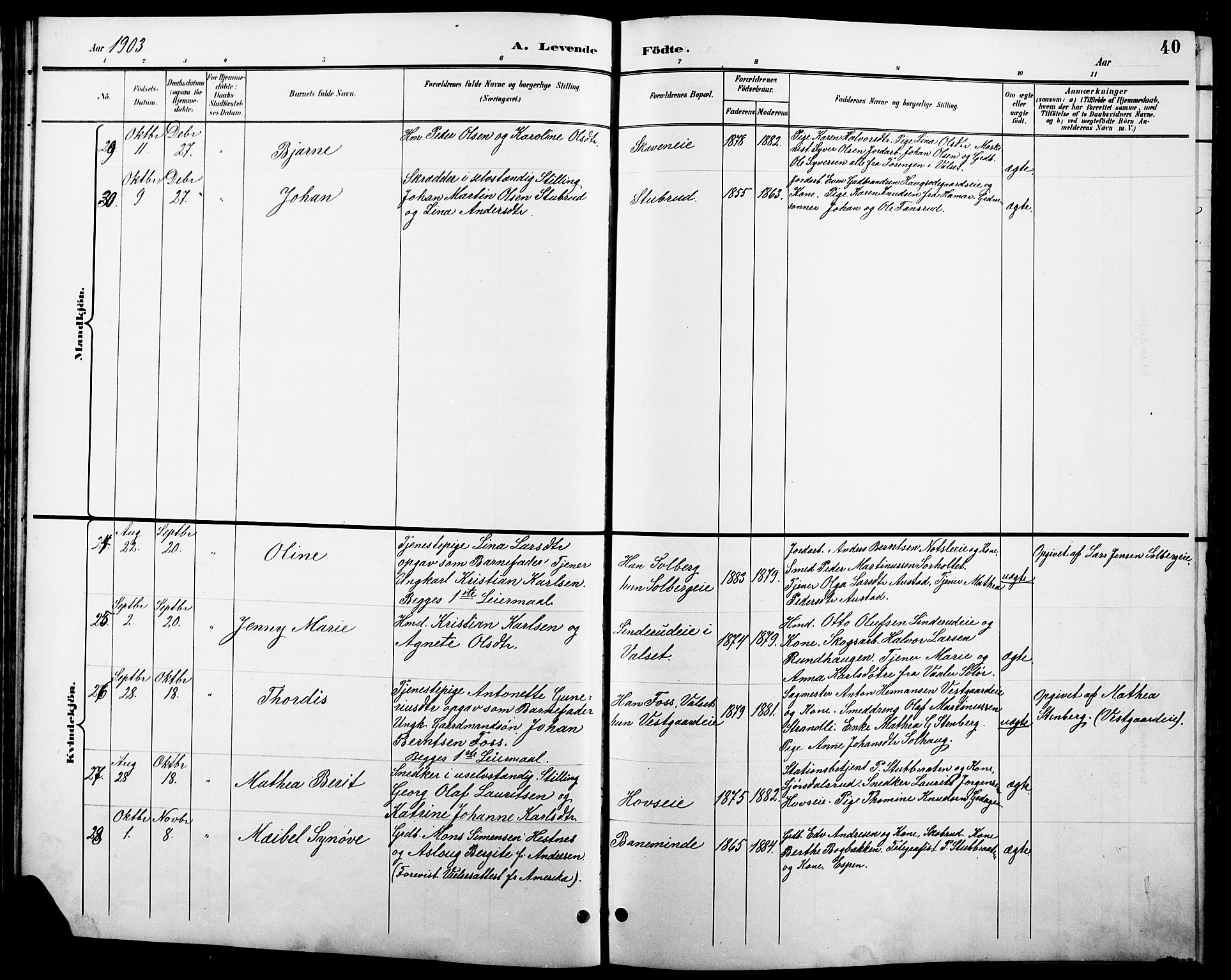 Stange prestekontor, AV/SAH-PREST-002/L/L0011: Parish register (copy) no. 11, 1895-1917, p. 40