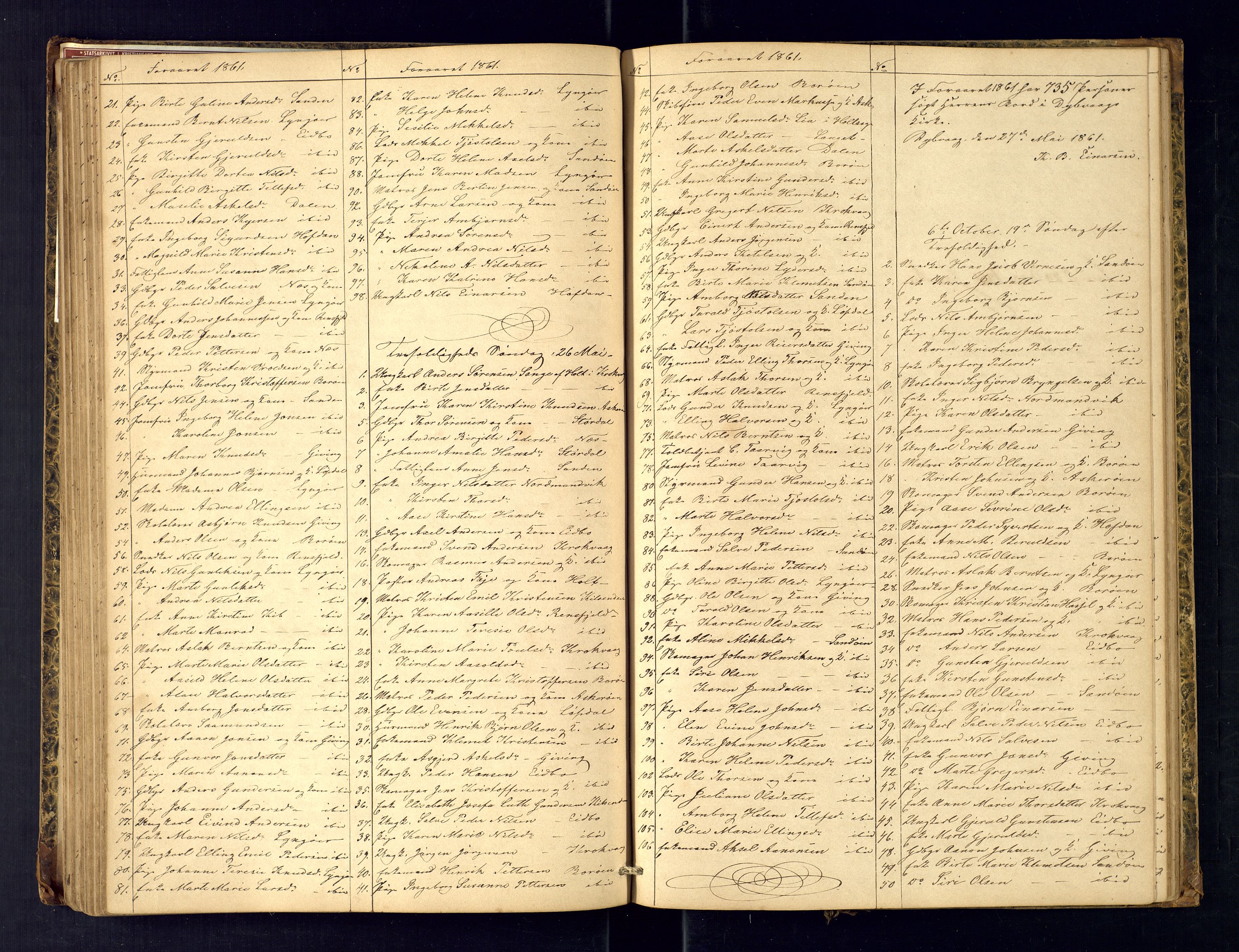 Dypvåg sokneprestkontor, SAK/1111-0007/F/Fc/Fca/L0003: Communicants register no. C-3, 1848-1865