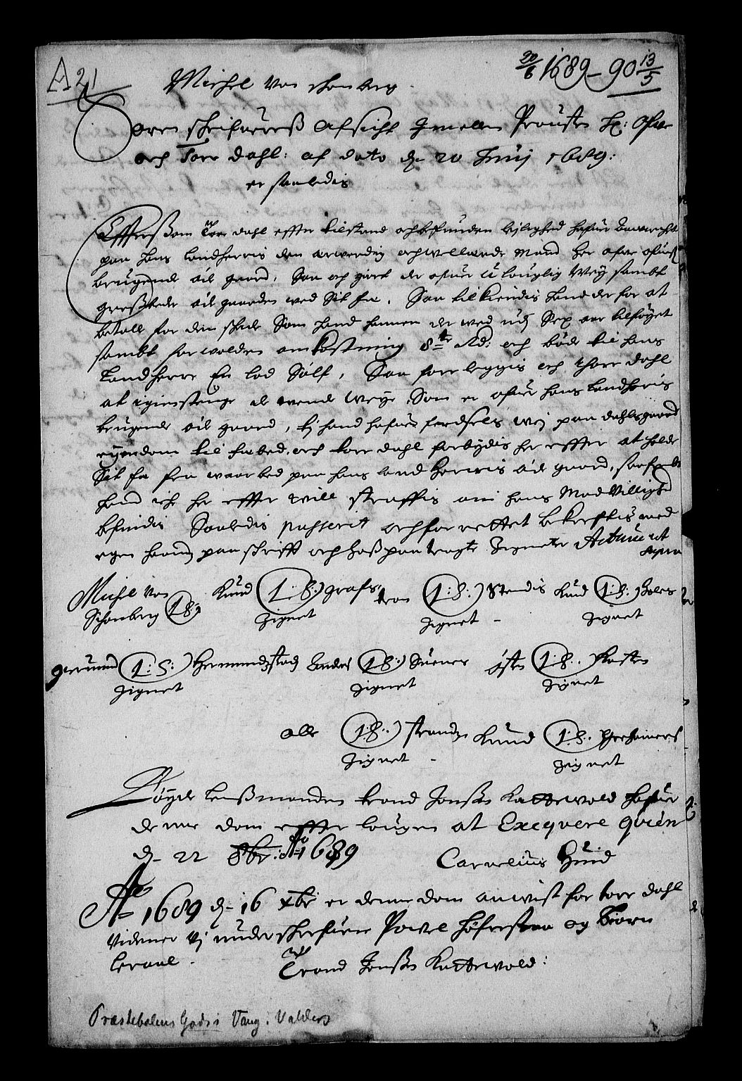 Stattholderembetet 1572-1771, AV/RA-EA-2870/Af/L0003: Avskrifter av vedlegg til originale supplikker, nummerert i samsvar med supplikkbøkene, 1689-1691, p. 171