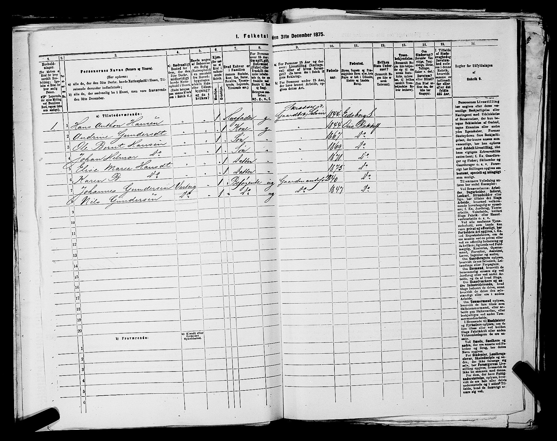 RA, 1875 census for 0128P Rakkestad, 1875, p. 2130