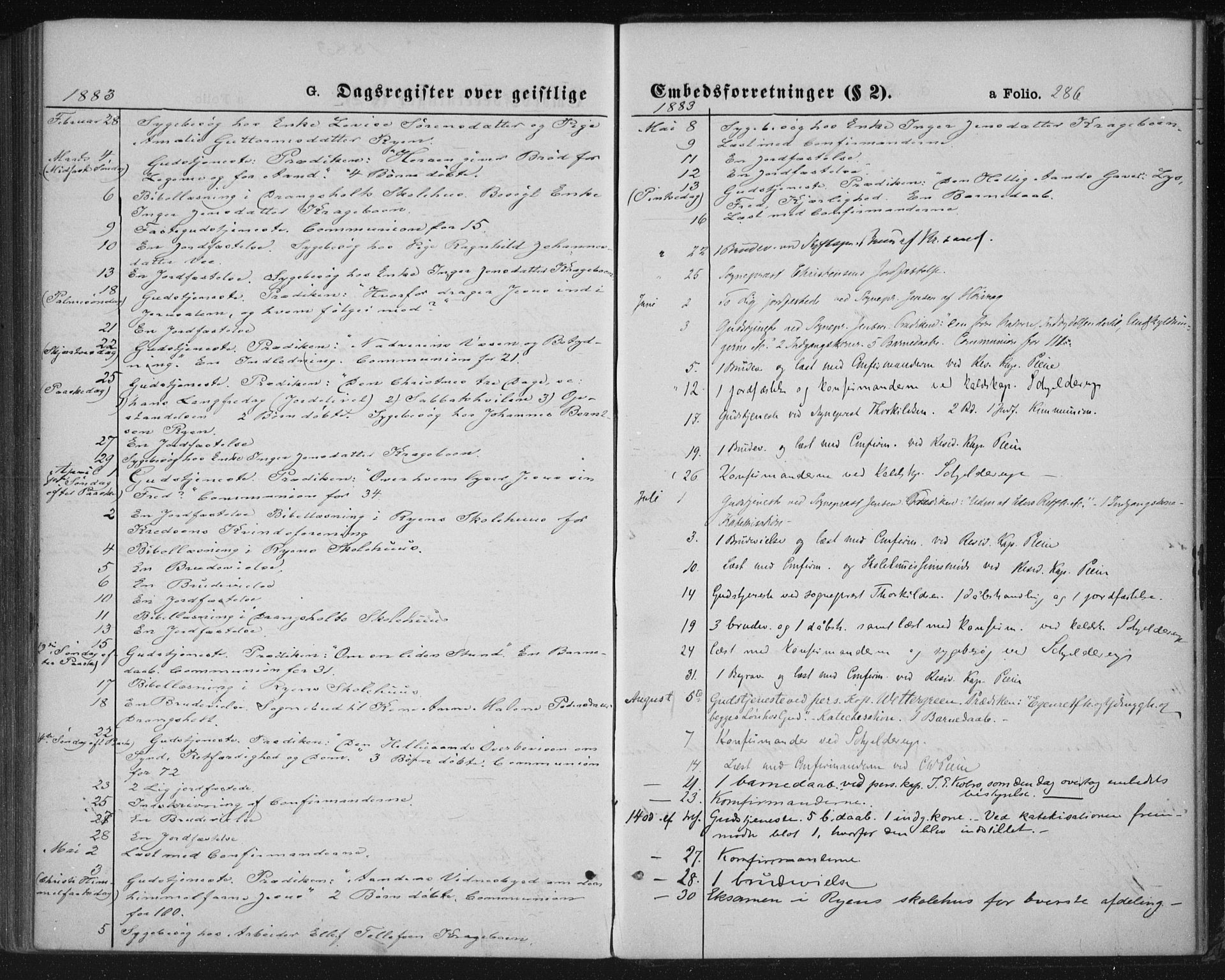 Tveit sokneprestkontor, AV/SAK-1111-0043/F/Fa/L0006: Parish register (official) no. A 6, 1872-1886, p. 286