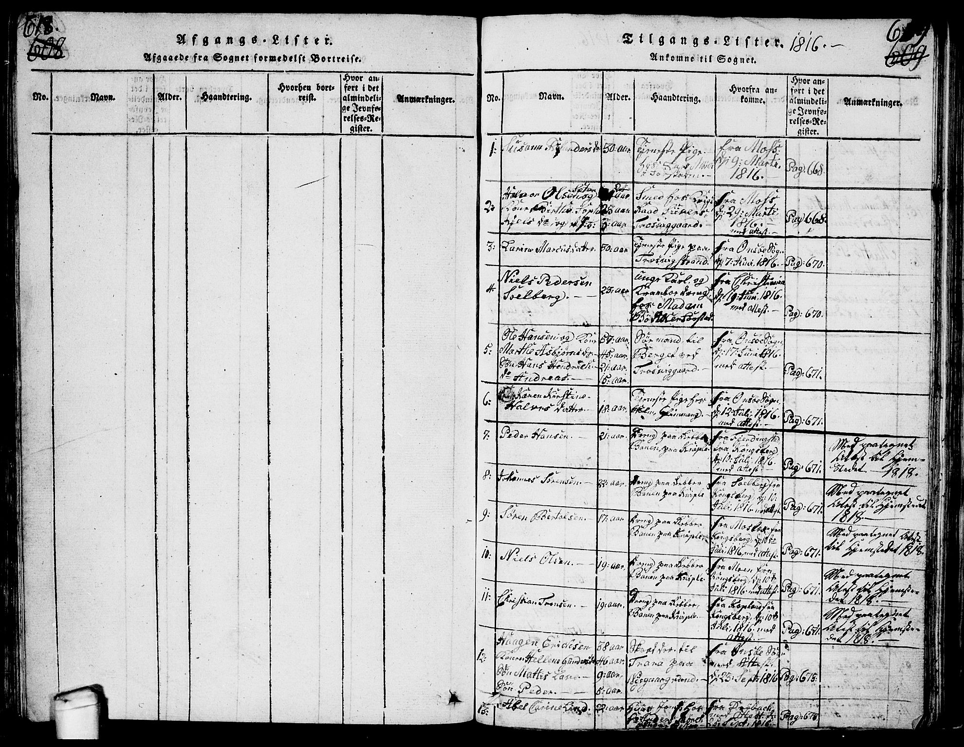 Glemmen prestekontor Kirkebøker, SAO/A-10908/G/Ga/L0001: Parish register (copy) no. 1, 1816-1838, p. 618-619