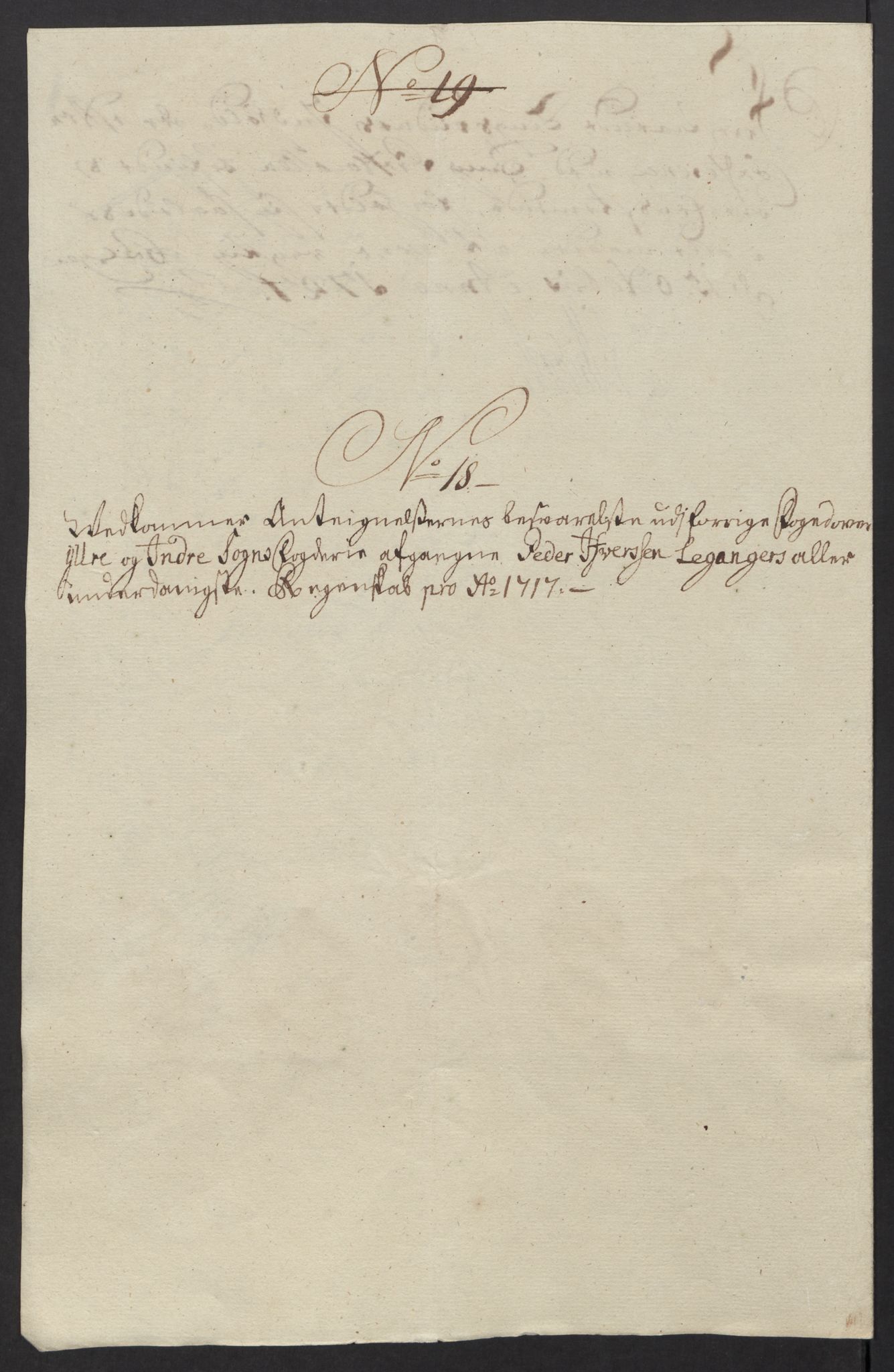 Rentekammeret inntil 1814, Reviderte regnskaper, Fogderegnskap, AV/RA-EA-4092/R52/L3321: Fogderegnskap Sogn, 1717-1718, p. 386