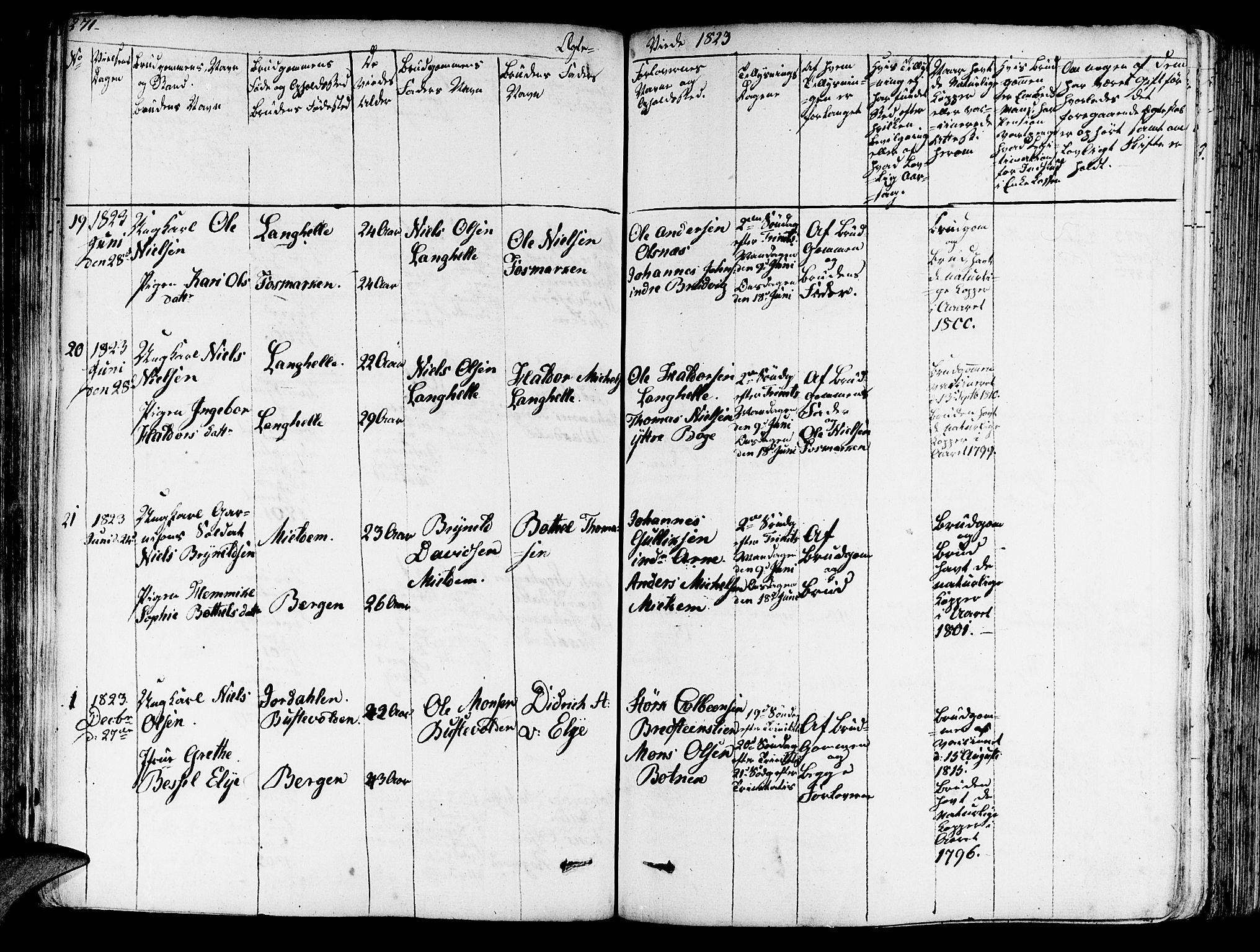 Haus sokneprestembete, AV/SAB-A-75601/H/Haa: Parish register (official) no. A 13, 1821-1827, p. 271