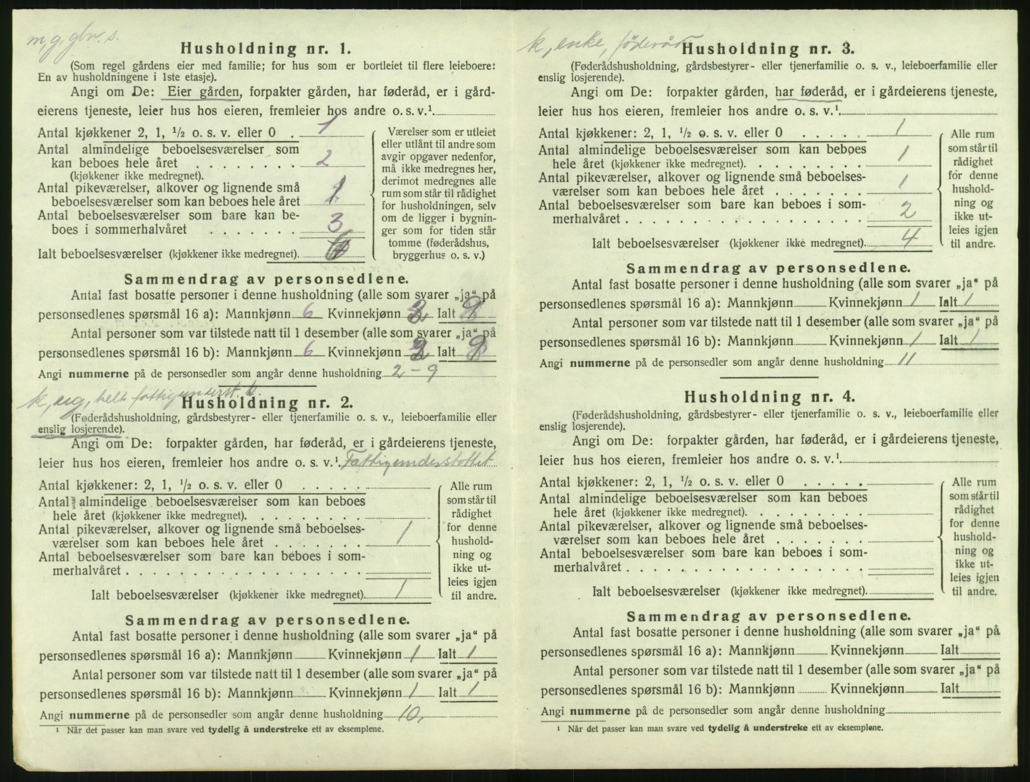 SAT, 1920 census for Aukra, 1920, p. 654