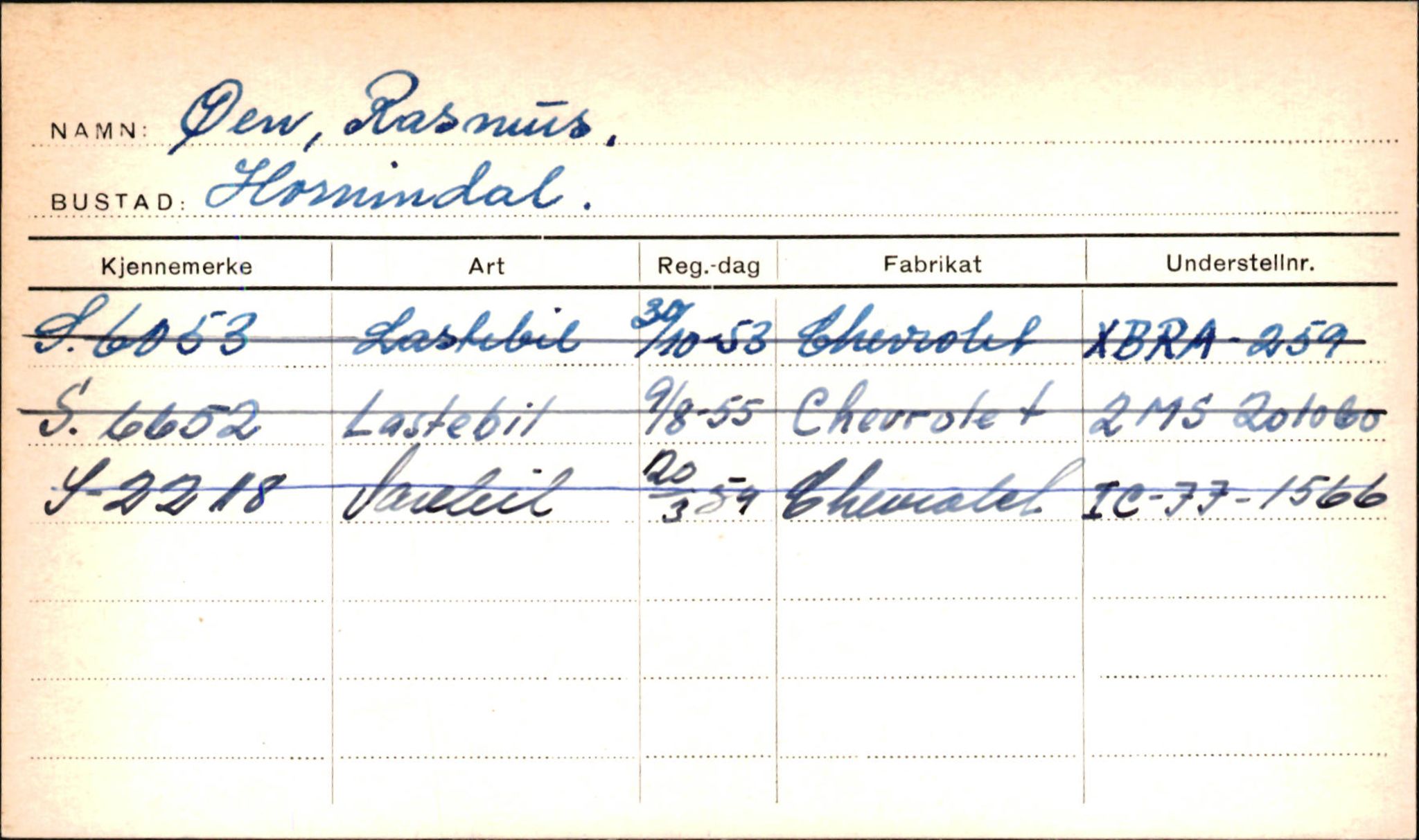 Statens vegvesen, Sogn og Fjordane vegkontor, AV/SAB-A-5301/4/F/L0002: Eigarregister Fjordane til 1.6.1961, 1930-1961, p. 665