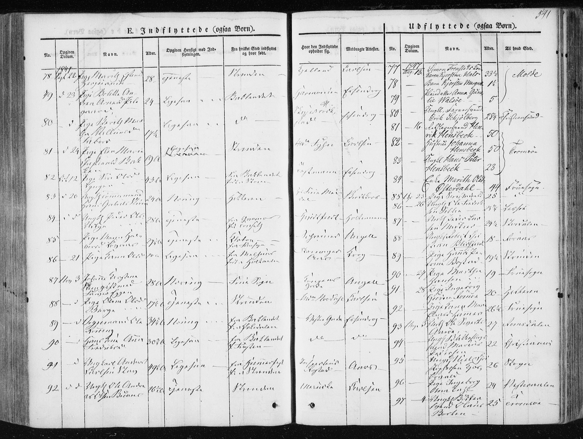 Ministerialprotokoller, klokkerbøker og fødselsregistre - Sør-Trøndelag, AV/SAT-A-1456/601/L0049: Parish register (official) no. 601A17, 1839-1847, p. 541