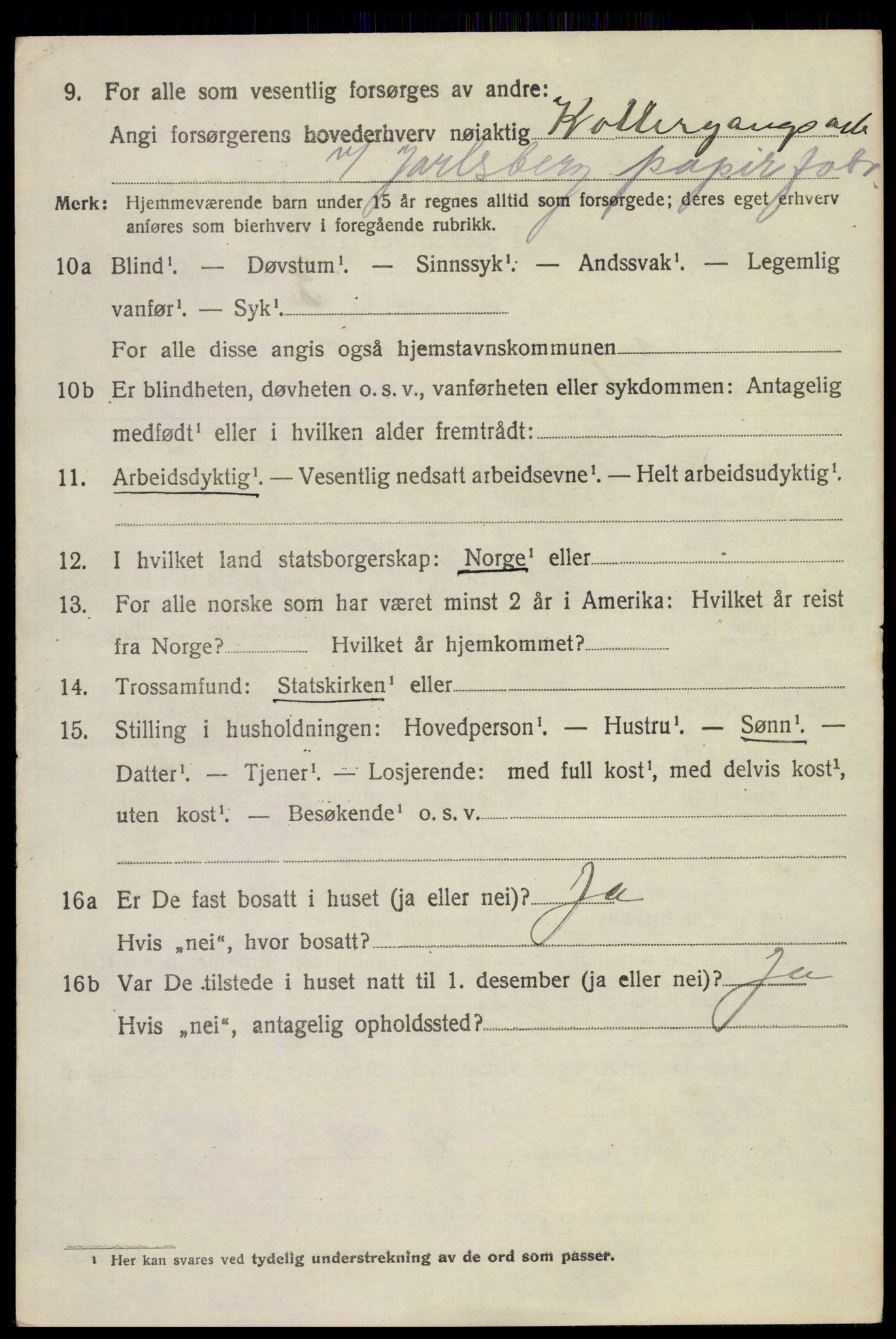 SAKO, 1920 census for Skoger, 1920, p. 2026