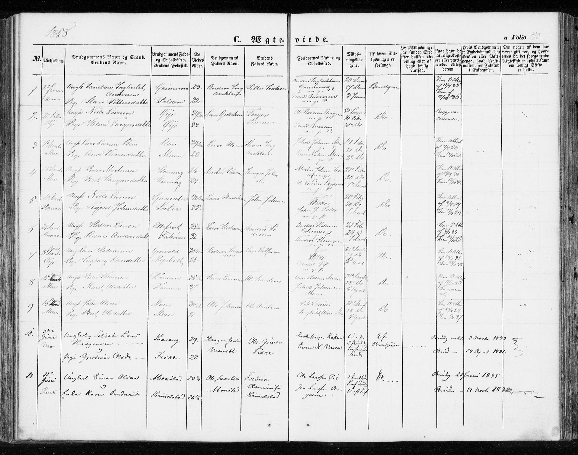 Ministerialprotokoller, klokkerbøker og fødselsregistre - Møre og Romsdal, SAT/A-1454/595/L1044: Parish register (official) no. 595A06, 1852-1863, p. 180