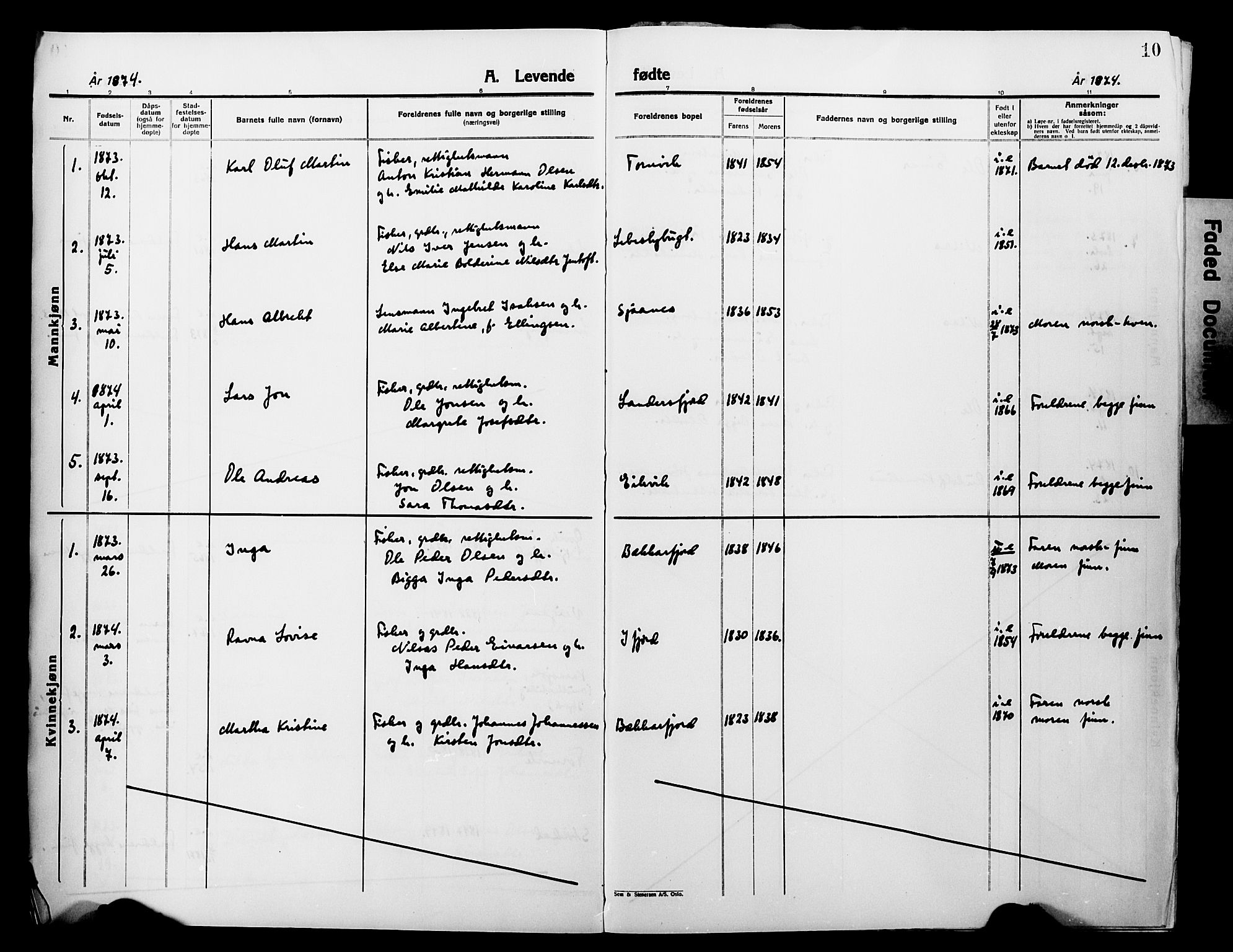 Lebesby sokneprestkontor, AV/SATØ-S-1353/H/Ha/L0004kirke: Parish register (official) no. 4, 1870-1902, p. 10