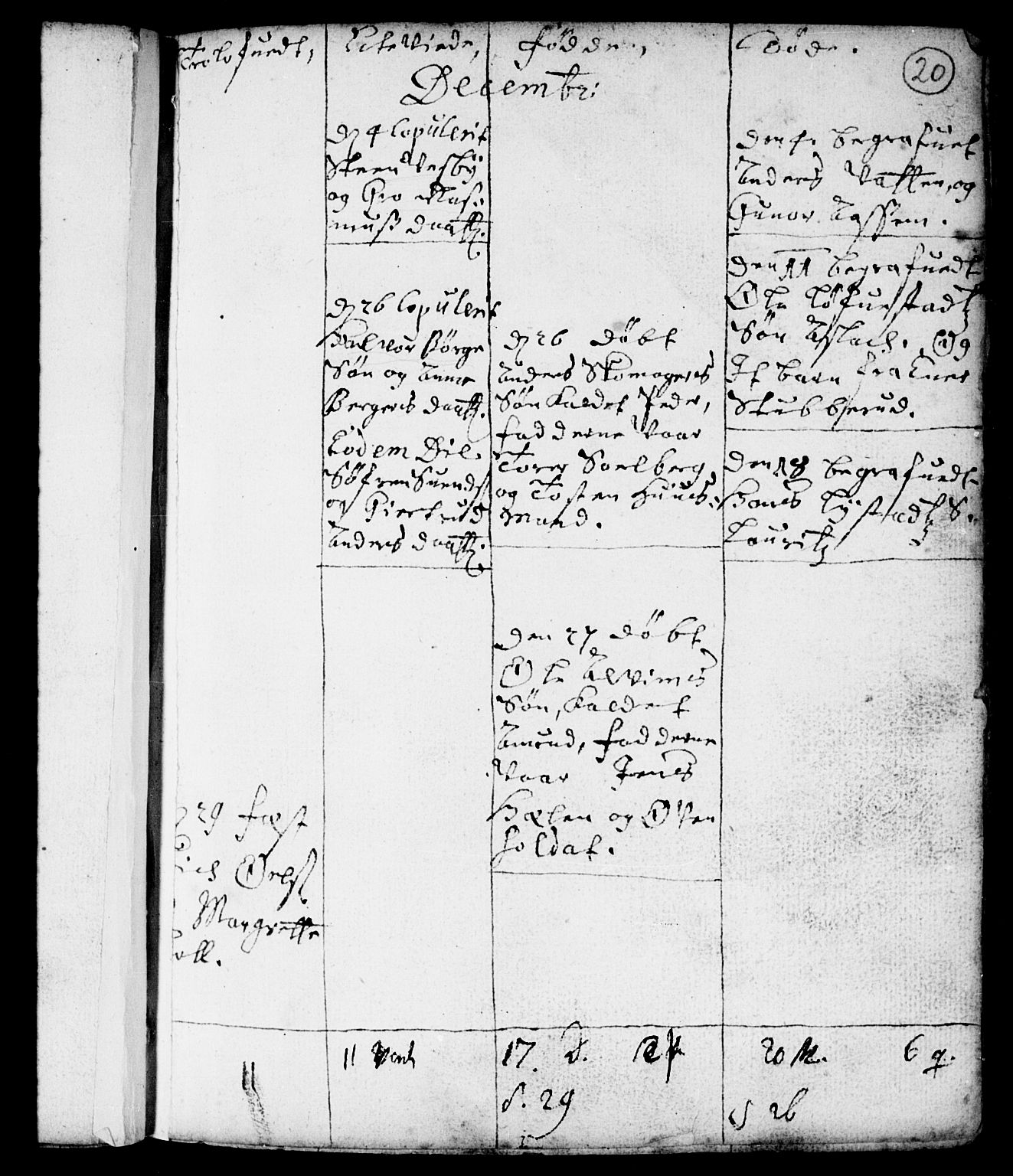Spydeberg prestekontor Kirkebøker, SAO/A-10924/F/Fa/L0001: Parish register (official) no. I 1, 1696-1738, p. 20