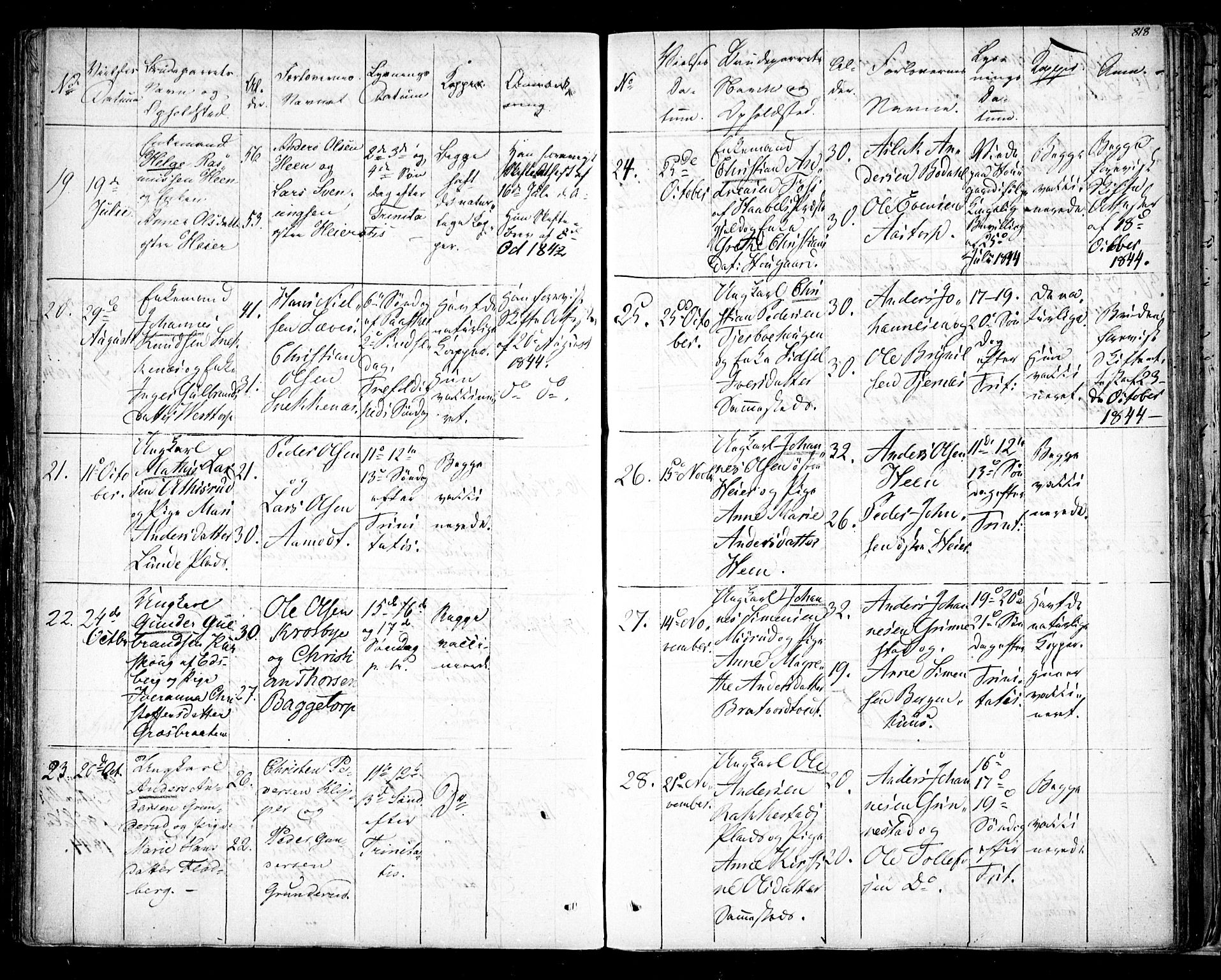 Rakkestad prestekontor Kirkebøker, AV/SAO-A-2008/F/Fa/L0008: Parish register (official) no. I 8, 1842-1849, p. 817-818