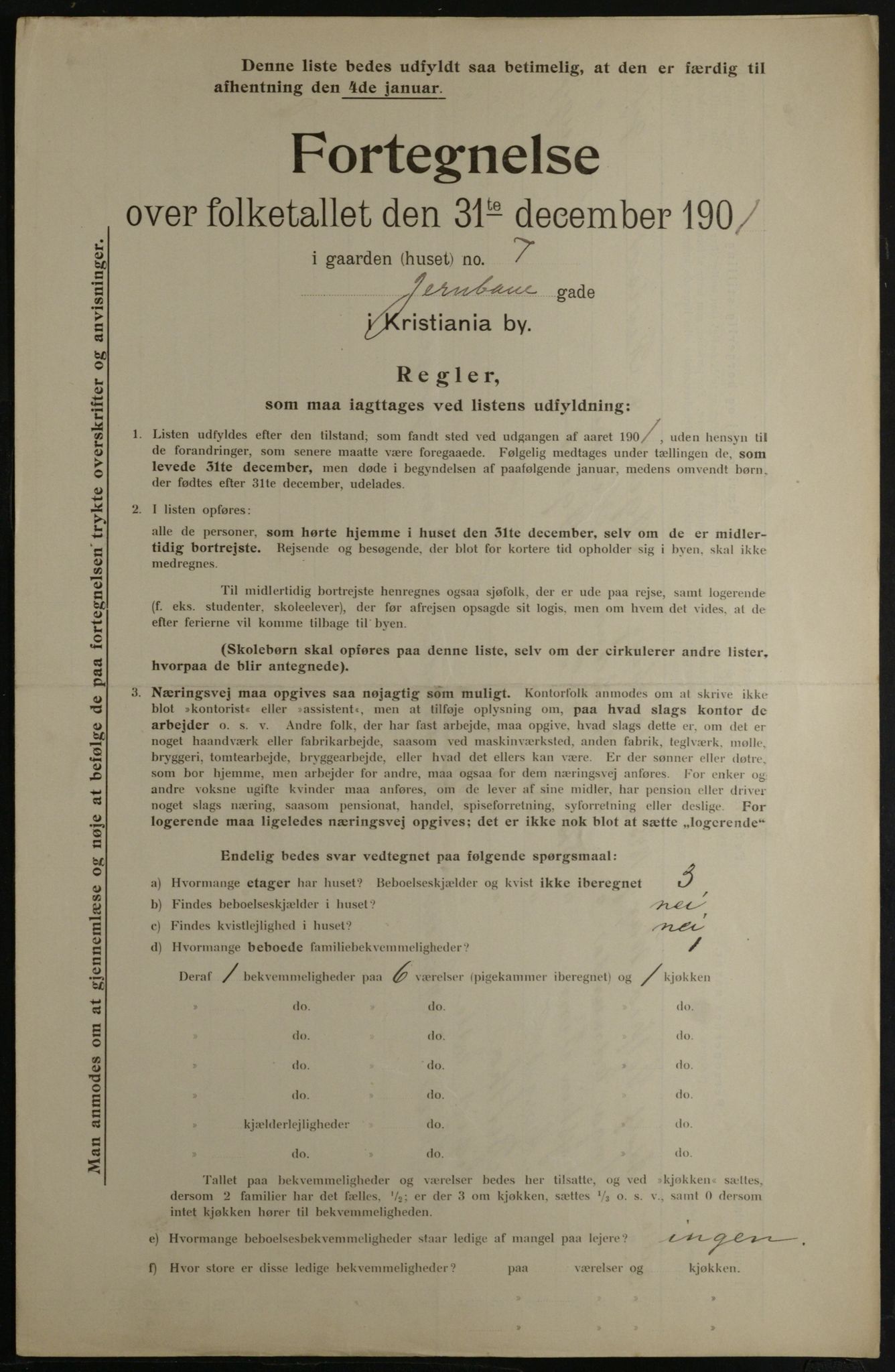 OBA, Municipal Census 1901 for Kristiania, 1901, p. 7283