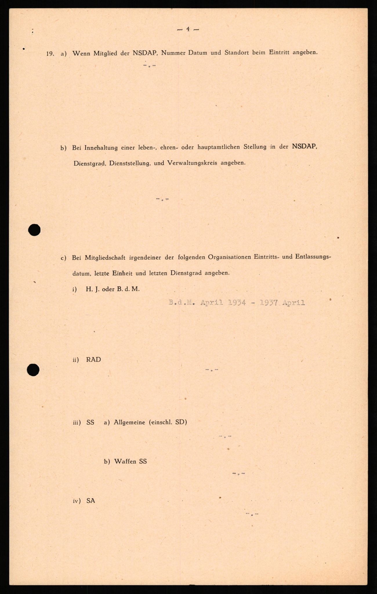 Forsvaret, Forsvarets overkommando II, RA/RAFA-3915/D/Db/L0029: CI Questionaires. Tyske okkupasjonsstyrker i Norge. Tyskere., 1945-1946, p. 290