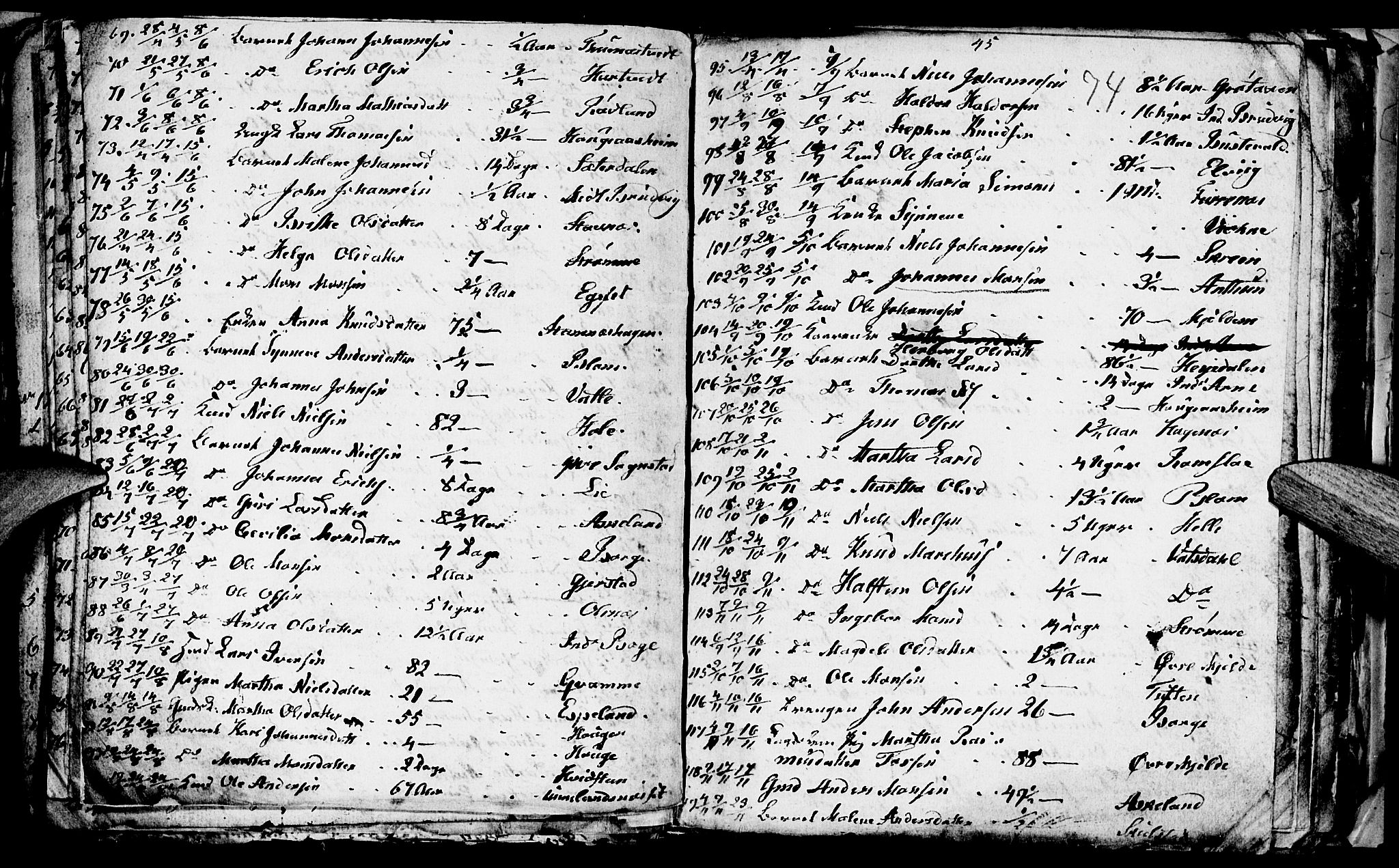 Haus sokneprestembete, AV/SAB-A-75601/H/Hab: Parish register (copy) no. A 1, 1830-1855, p. 75