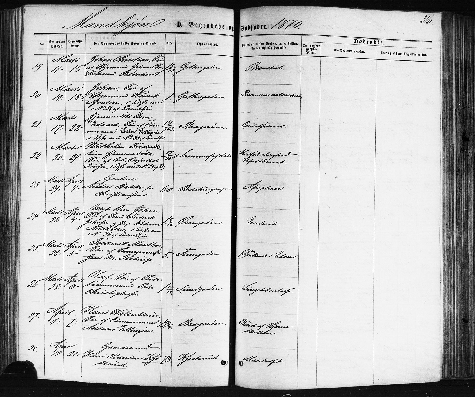 Bragernes kirkebøker, AV/SAKO-A-6/F/Fb/L0004: Parish register (official) no. II 4, 1869-1875, p. 316