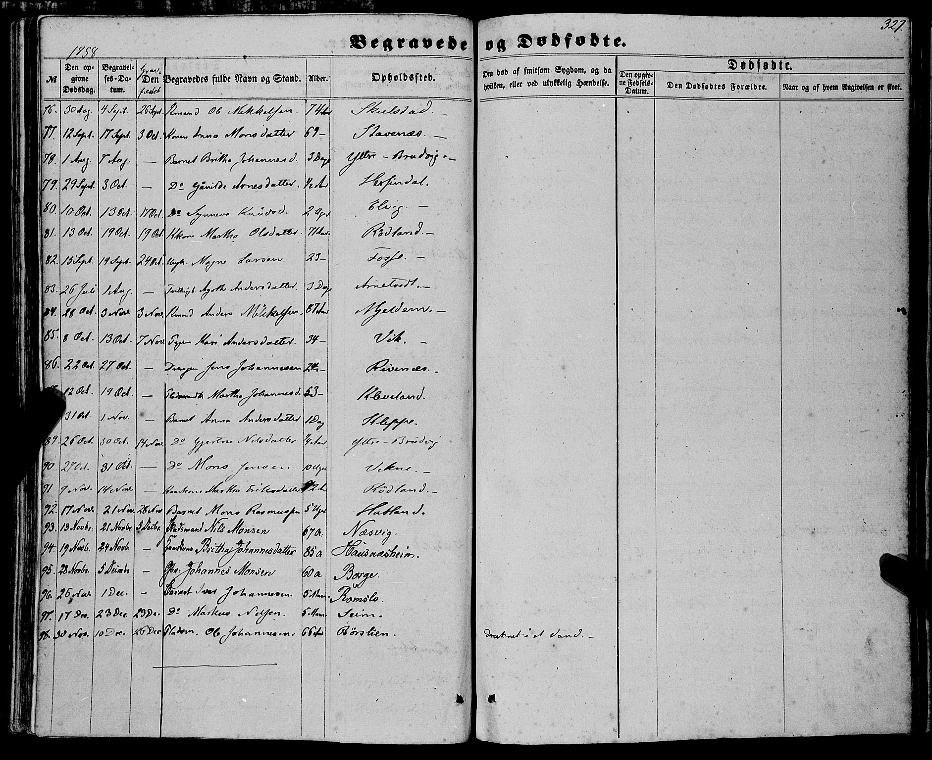 Haus sokneprestembete, SAB/A-75601/H/Haa: Parish register (official) no. A 17, 1858-1870, p. 327