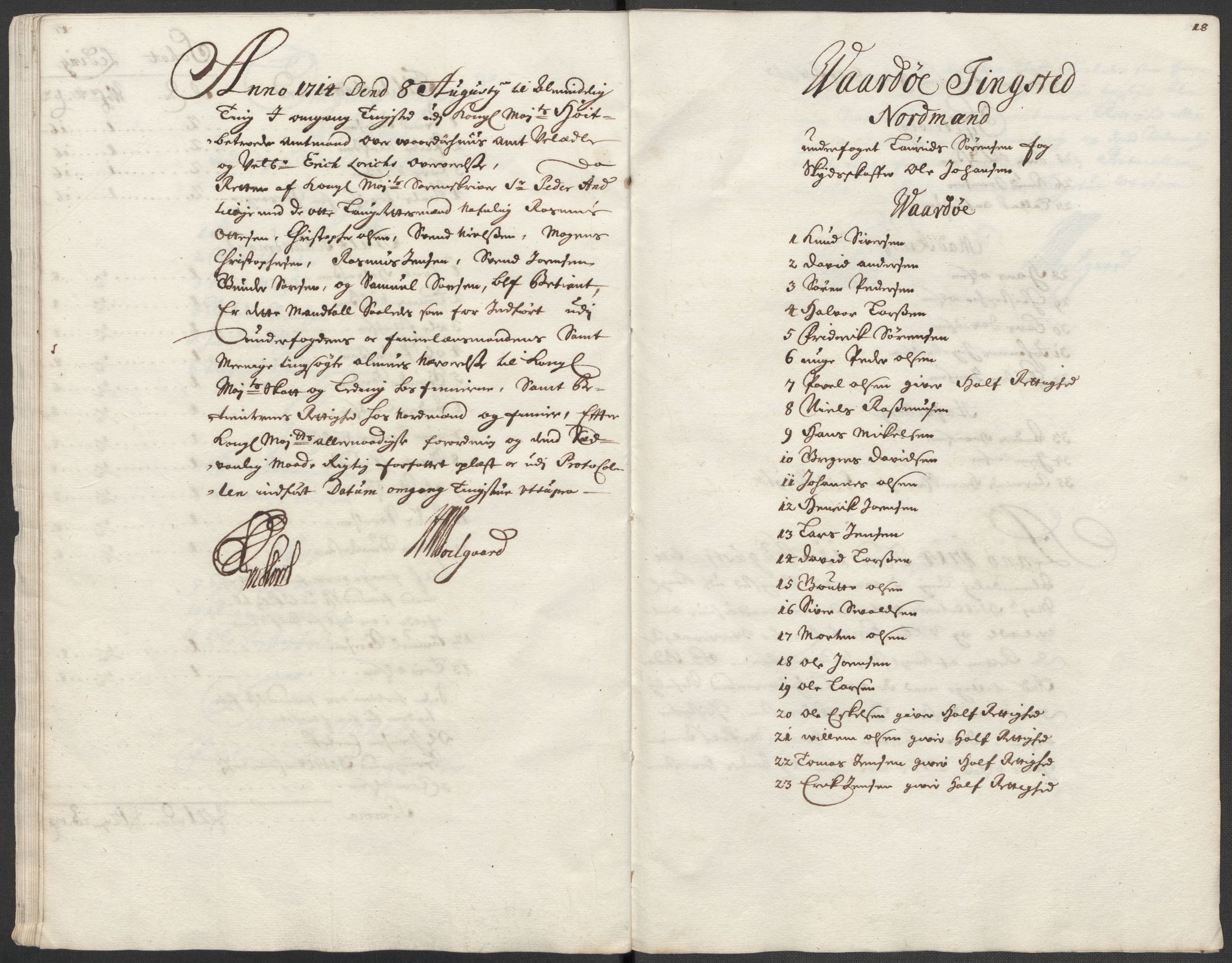 Rentekammeret inntil 1814, Reviderte regnskaper, Fogderegnskap, AV/RA-EA-4092/R69/L4856: Fogderegnskap Finnmark/Vardøhus, 1713-1715, p. 229