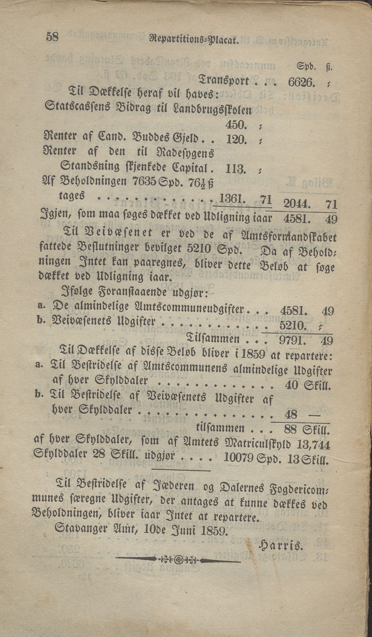 Rogaland fylkeskommune - Fylkesrådmannen , IKAR/A-900/A, 1858-1861, p. 375