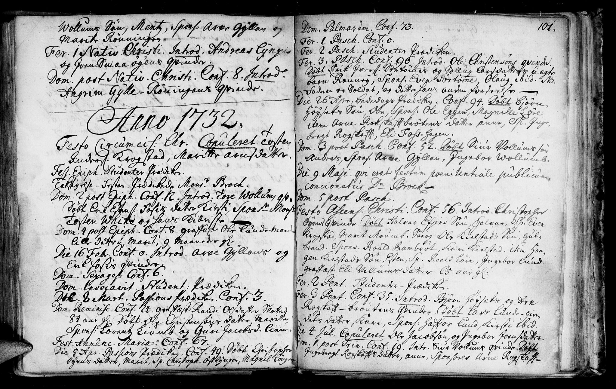Ministerialprotokoller, klokkerbøker og fødselsregistre - Sør-Trøndelag, SAT/A-1456/692/L1101: Parish register (official) no. 692A01, 1690-1746, p. 101