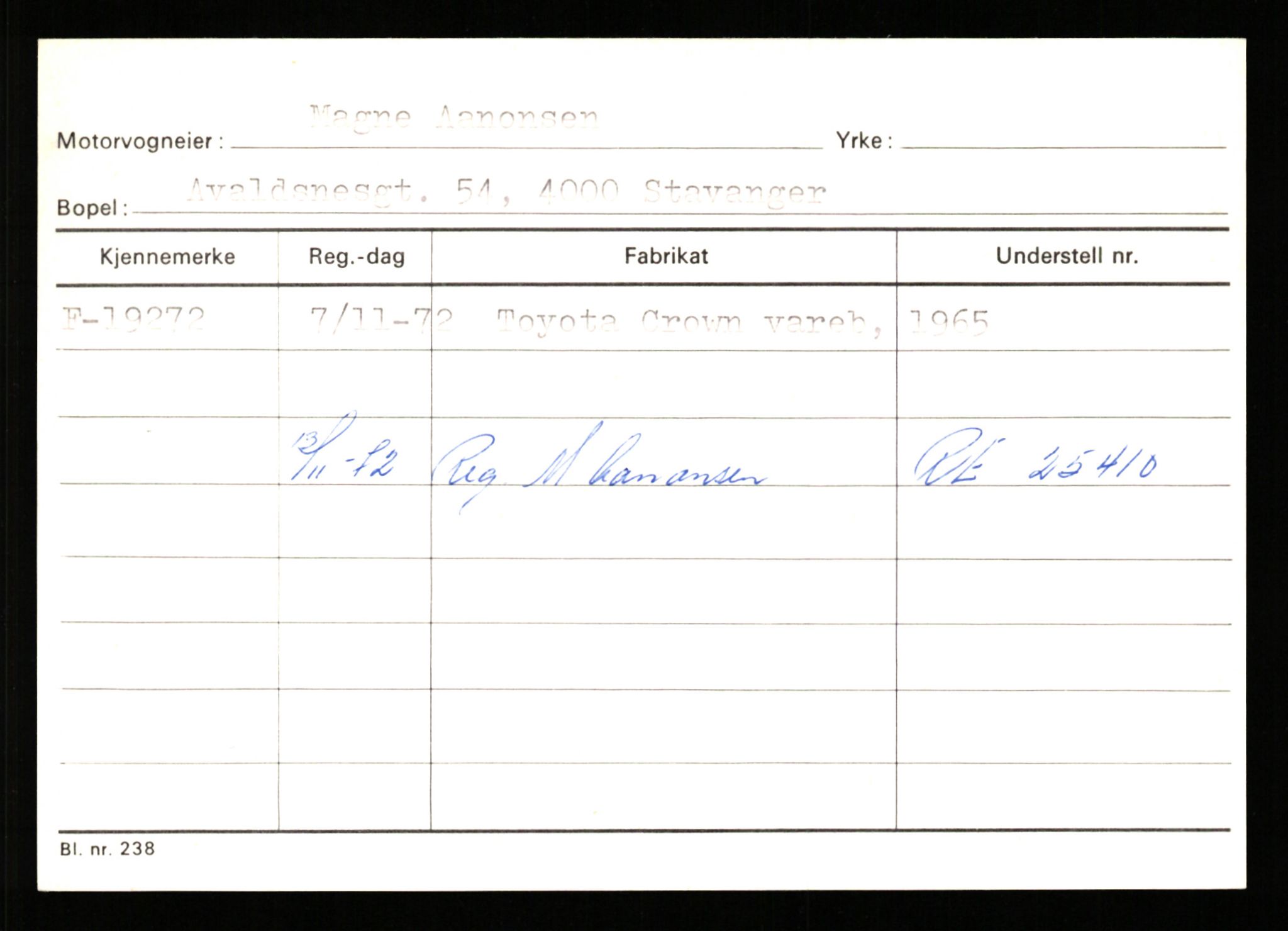 Stavanger trafikkstasjon, AV/SAST-A-101942/0/G/L0004: Registreringsnummer: 15497 - 22957, 1930-1971, p. 1611