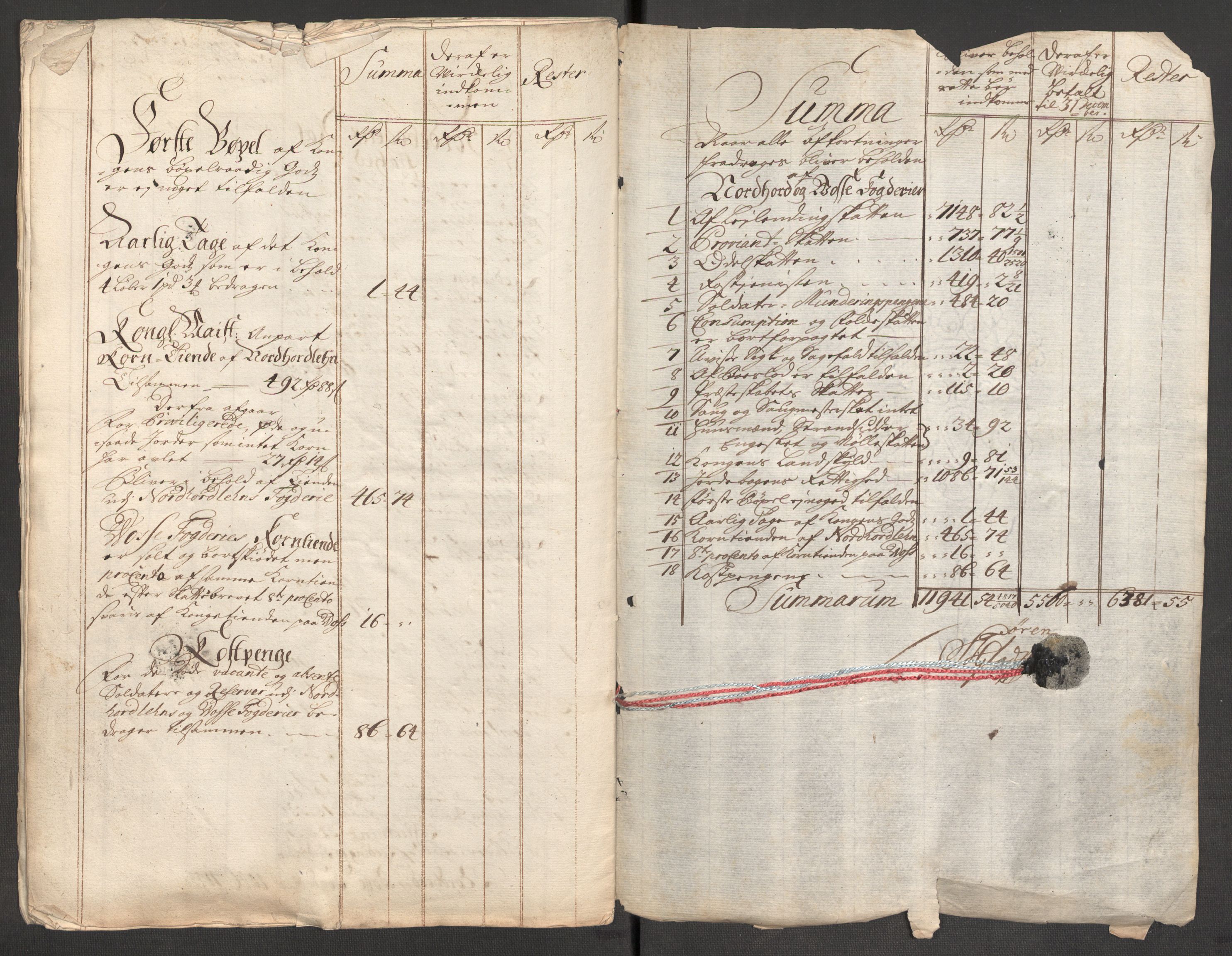 Rentekammeret inntil 1814, Reviderte regnskaper, Fogderegnskap, AV/RA-EA-4092/R51/L3189: Fogderegnskap Nordhordland og Voss, 1708, p. 43