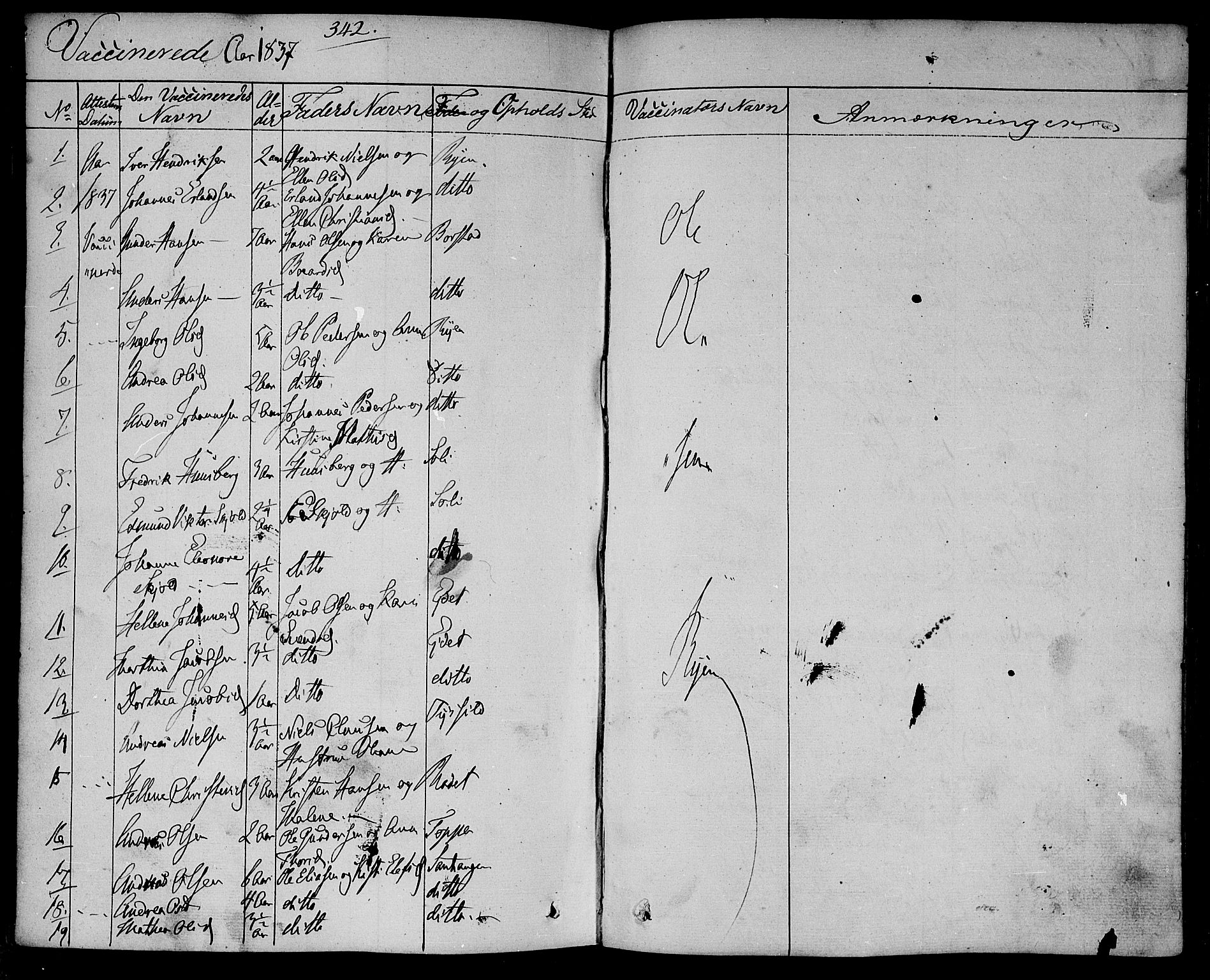 Tune prestekontor Kirkebøker, SAO/A-2007/F/Fa/L0008: Parish register (official) no. 8, 1837-1841, p. 342