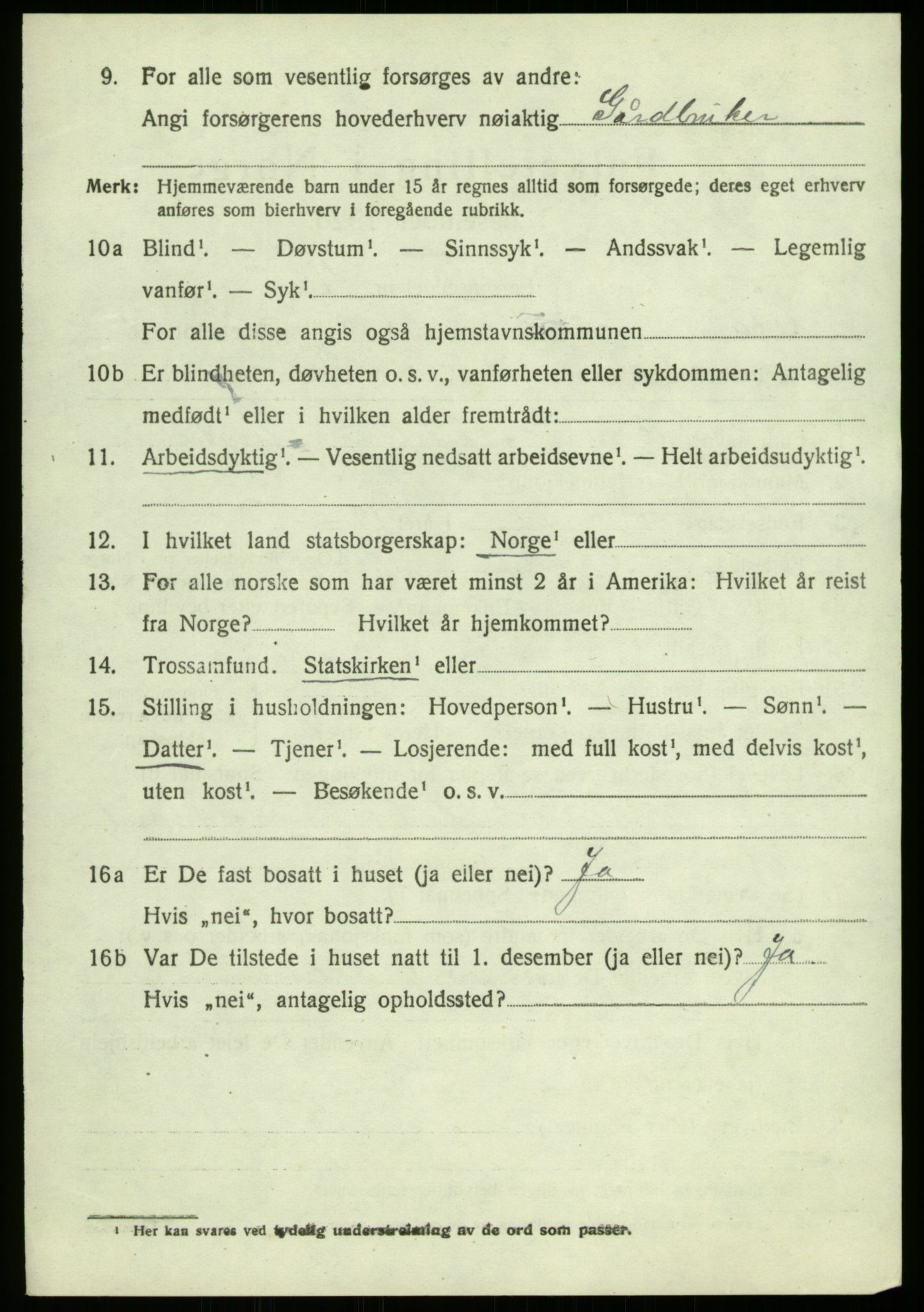 SAB, 1920 census for Åsane, 1920, p. 5468