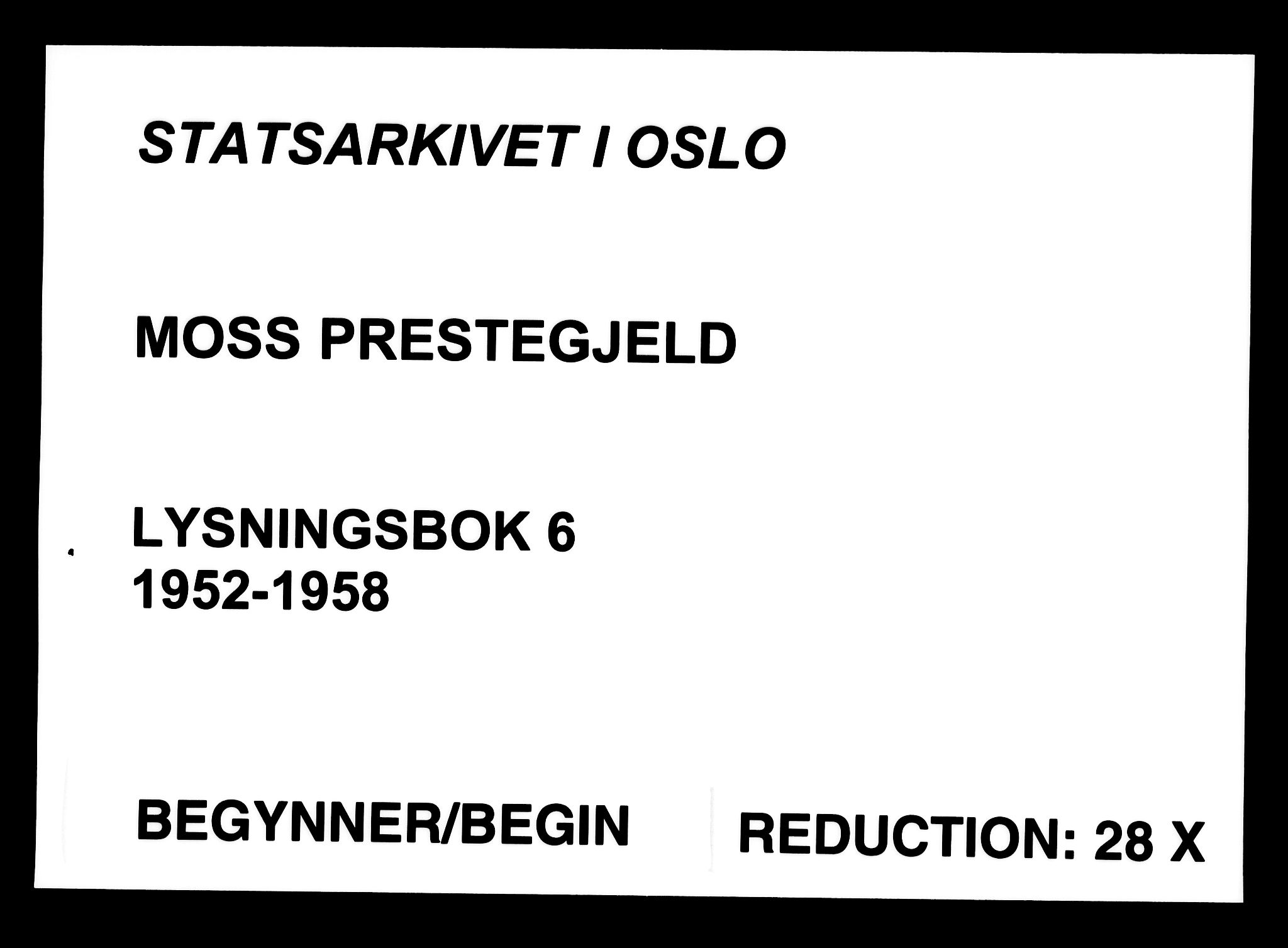 Moss prestekontor Kirkebøker, AV/SAO-A-2003/H/Ha/L0006: Banns register no. 6, 1952-1958