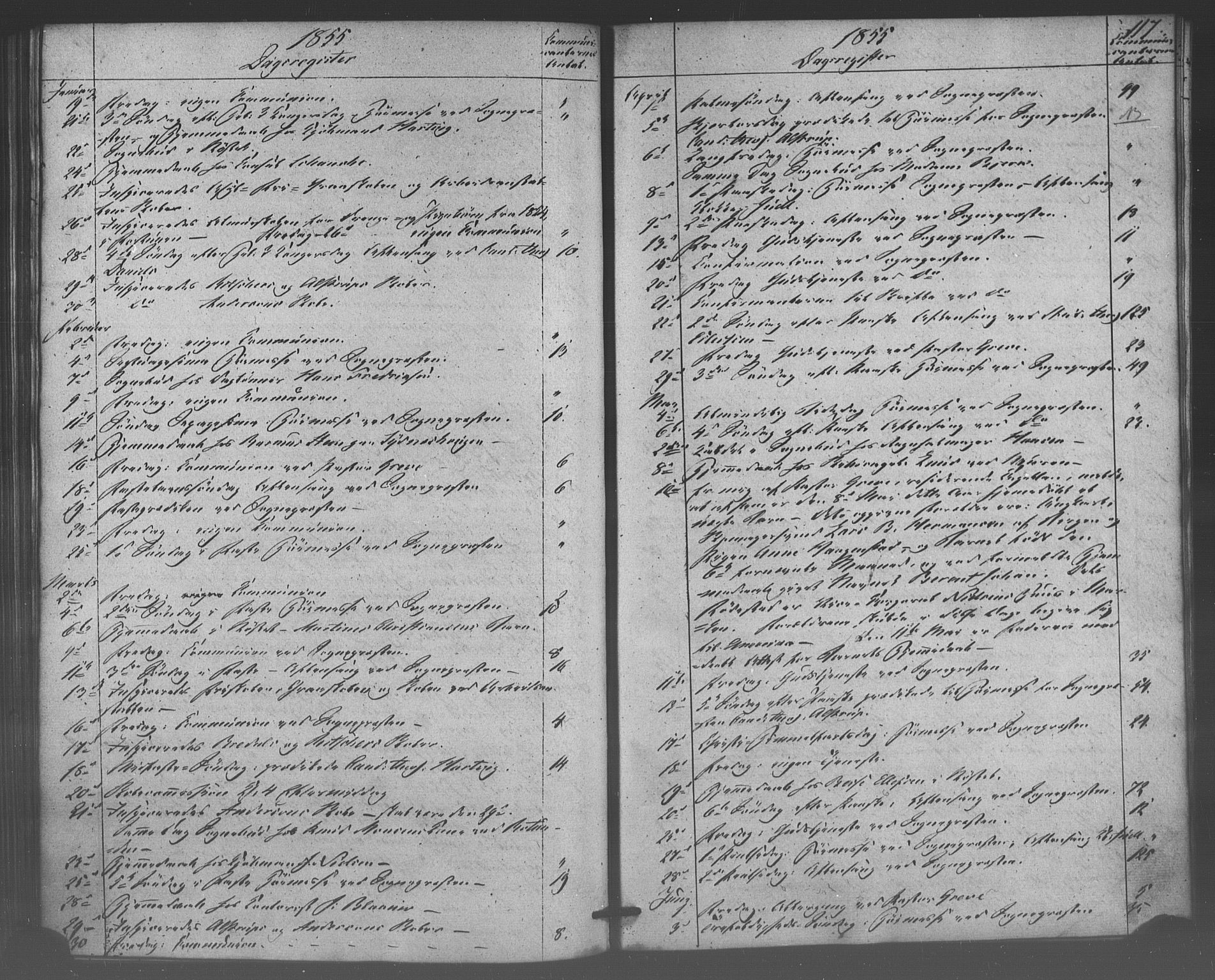 Domkirken sokneprestembete, SAB/A-74801/H/Haa/L0047: Parish register (official) no. F 2, 1852-1868, p. 117