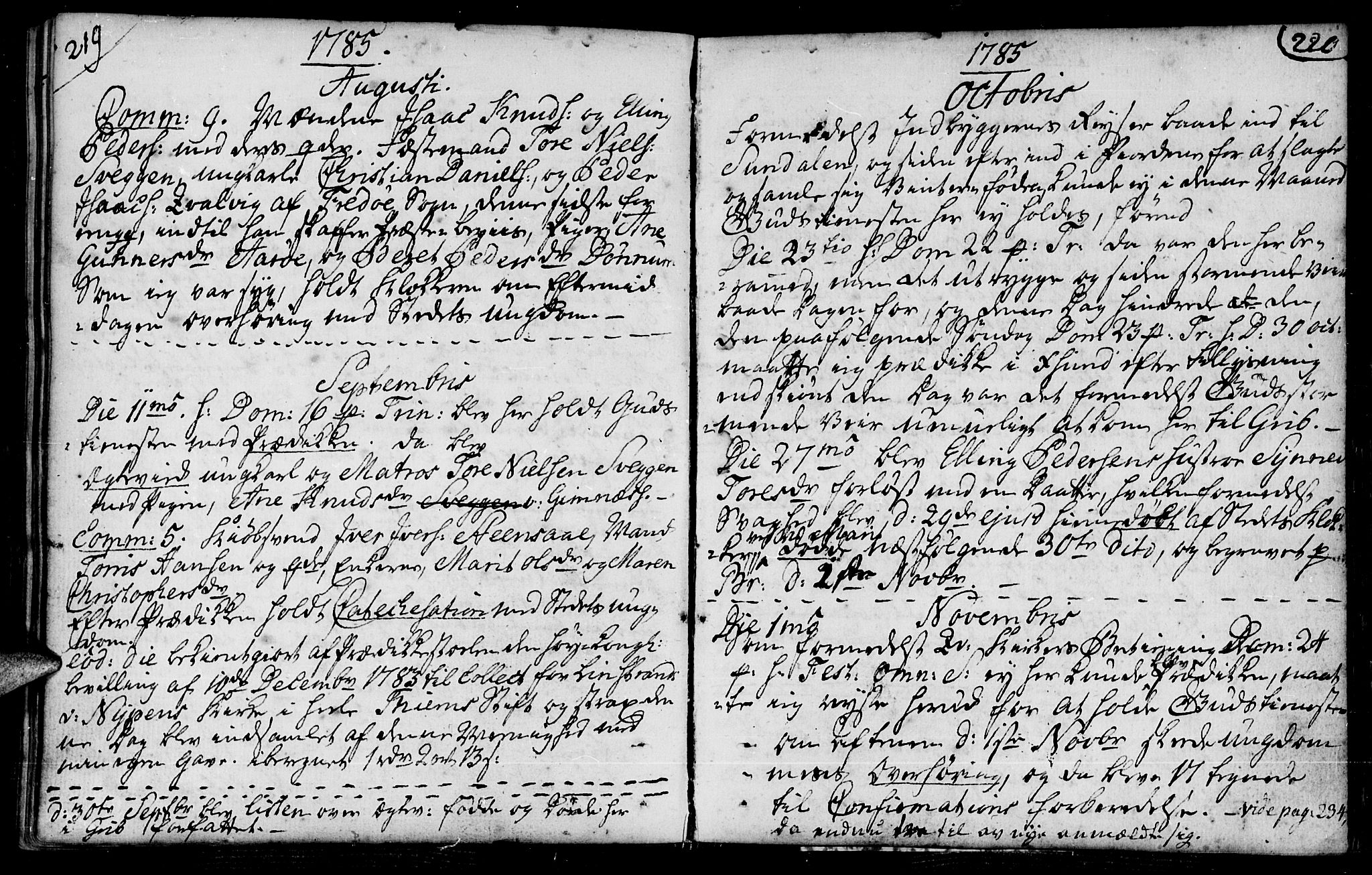 Ministerialprotokoller, klokkerbøker og fødselsregistre - Møre og Romsdal, AV/SAT-A-1454/574/L0876: Parish register (official) no. 574A02, 1754-1814, p. 219-220