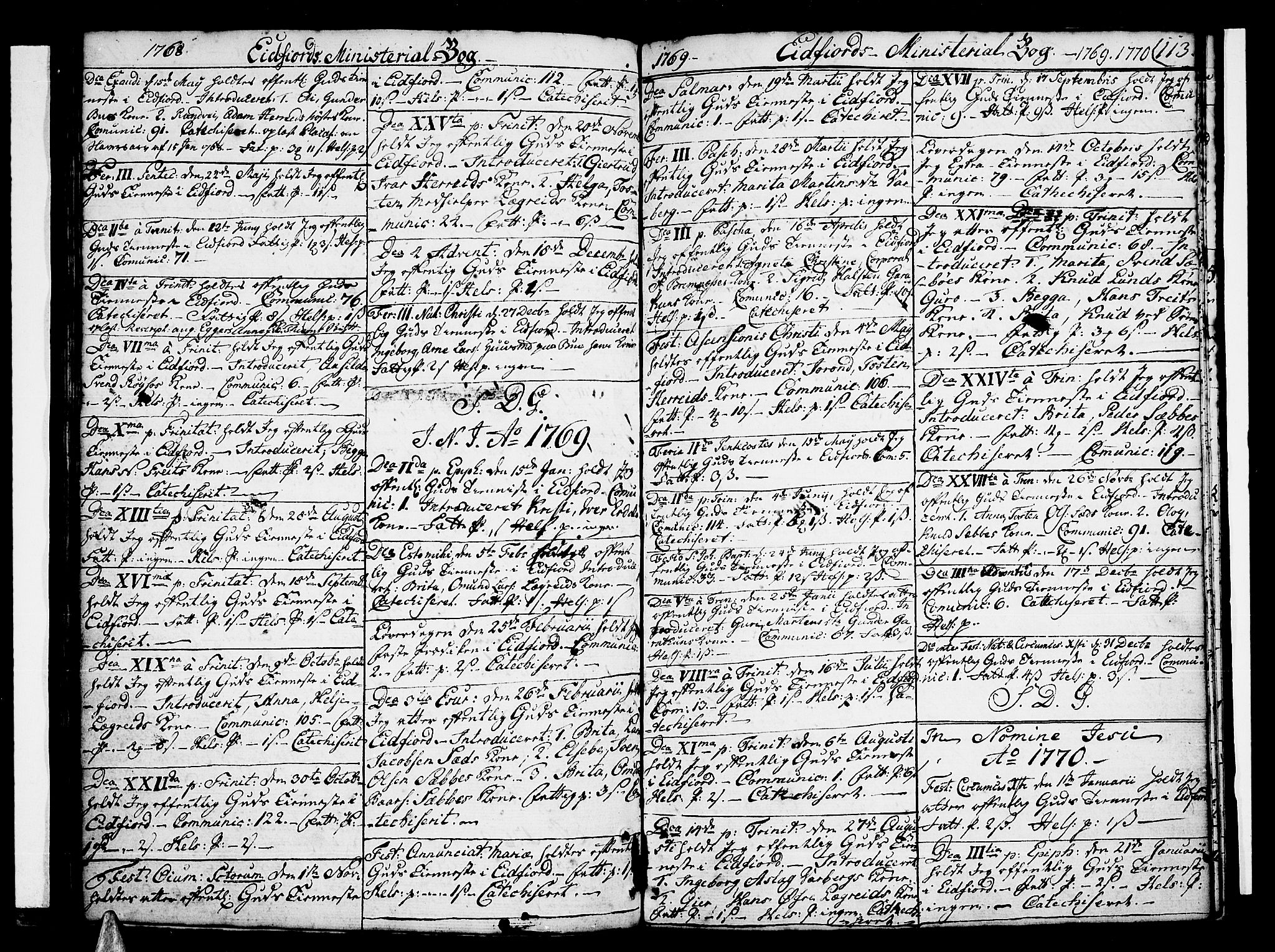 Ulvik sokneprestembete, SAB/A-78801/H/Haa: Parish register (official) no. A 10, 1745-1792, p. 113