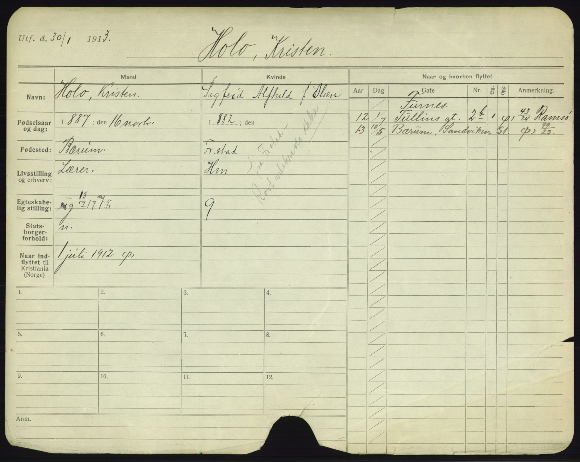 Oslo folkeregister, Registerkort, AV/SAO-A-11715/F/Fa/Fac/L0004: Menn, 1906-1914, p. 927a