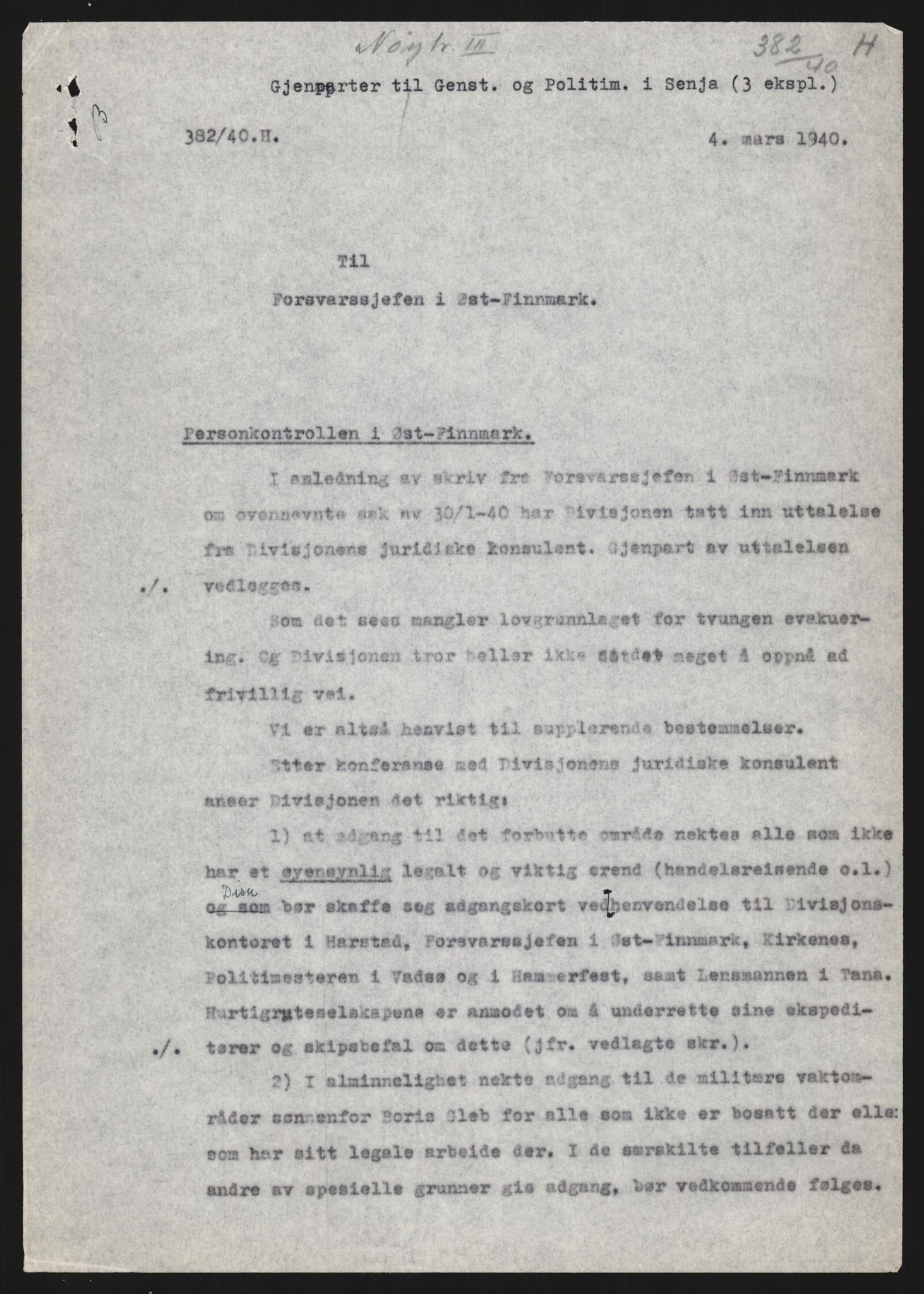 Forsvaret, Forsvarets krigshistoriske avdeling, RA/RAFA-2017/Y/Yb/L0129: II-C-11-600  -  6. Divisjon / 6. Distriktskommando, 1936-1940, p. 245