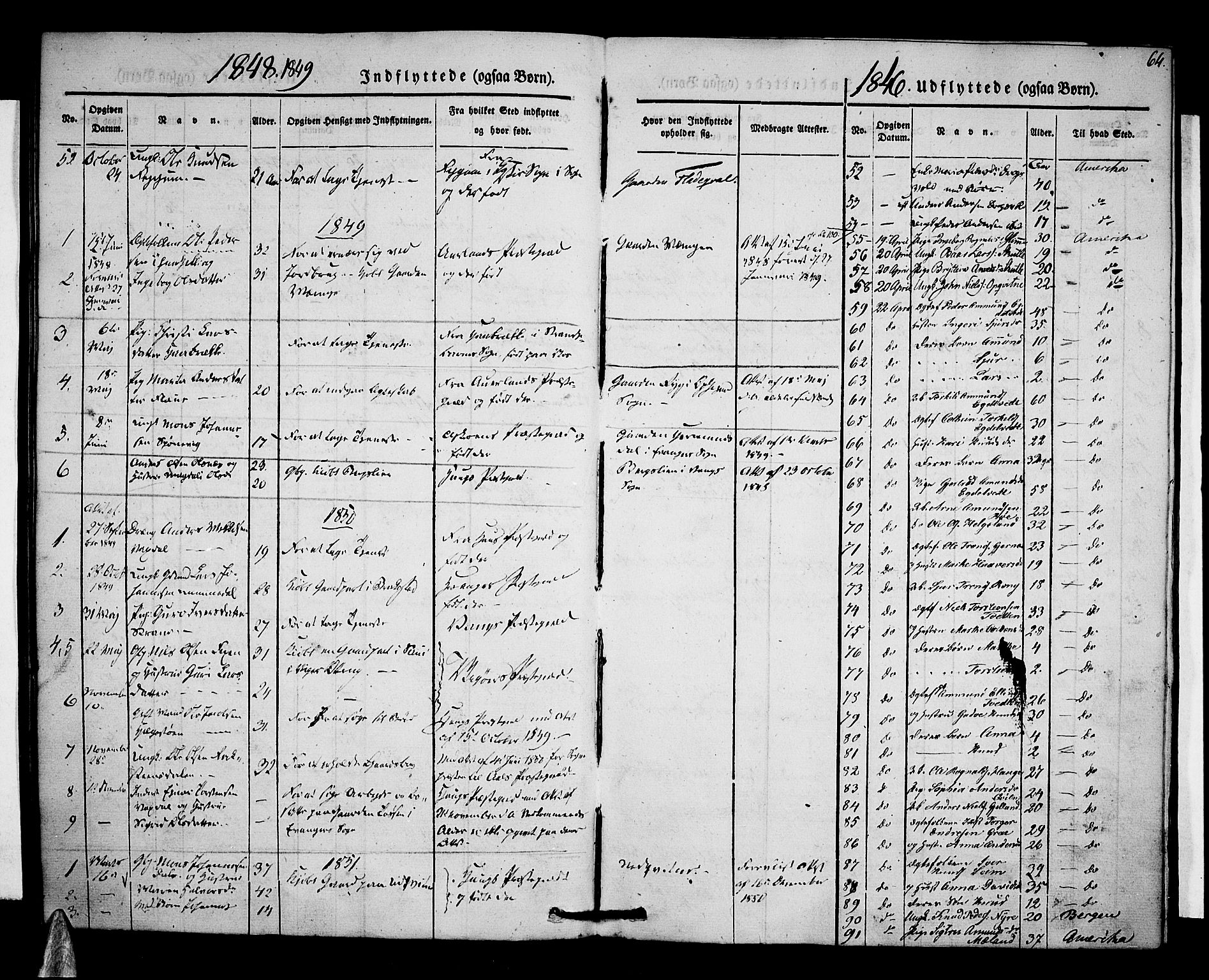 Voss sokneprestembete, SAB/A-79001/H/Haa: Parish register (official) no. A 15, 1845-1855, p. 64