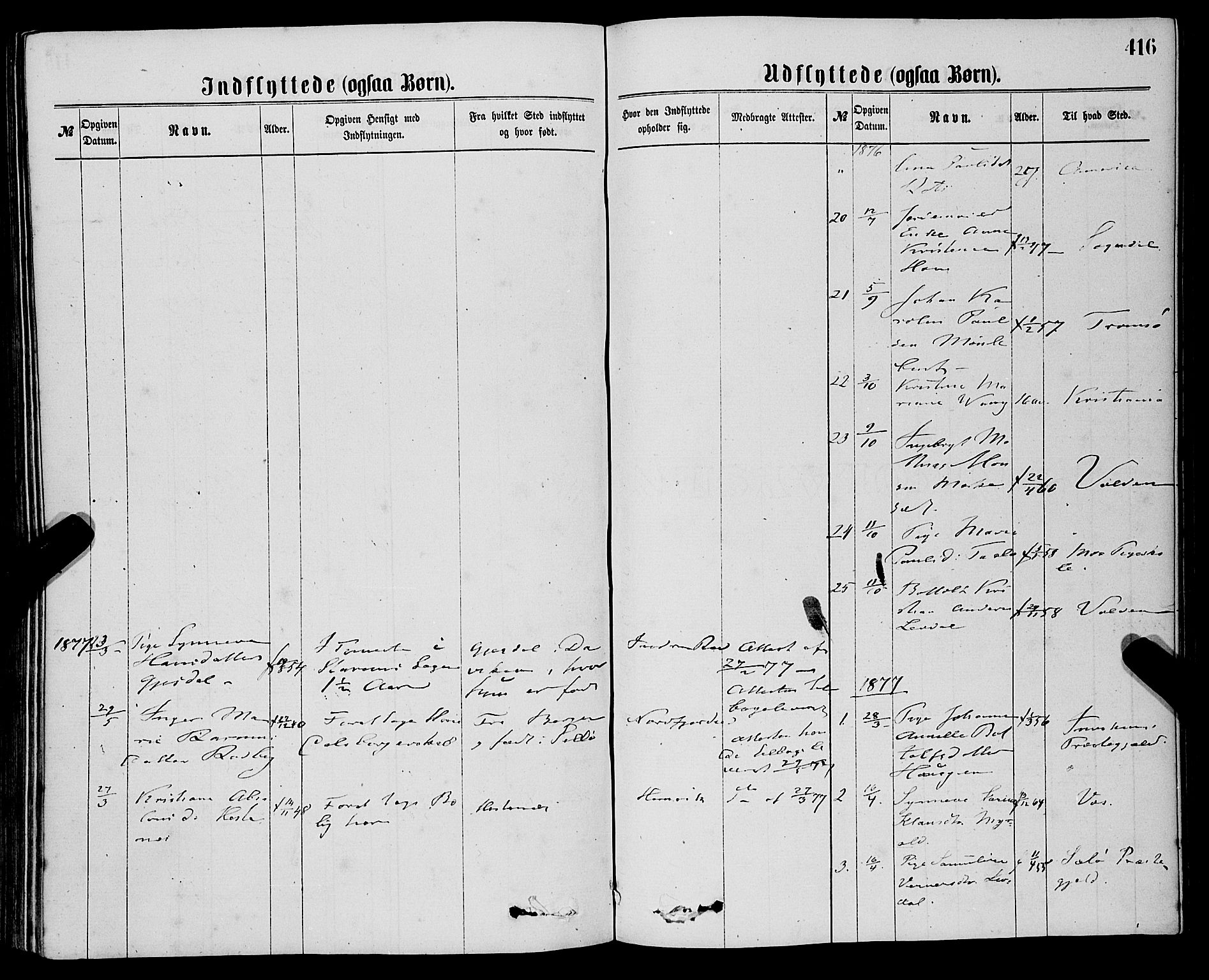 Eid sokneprestembete, SAB/A-82301/H/Haa/Haaa/L0010: Parish register (official) no. A 10, 1867-1878, p. 416