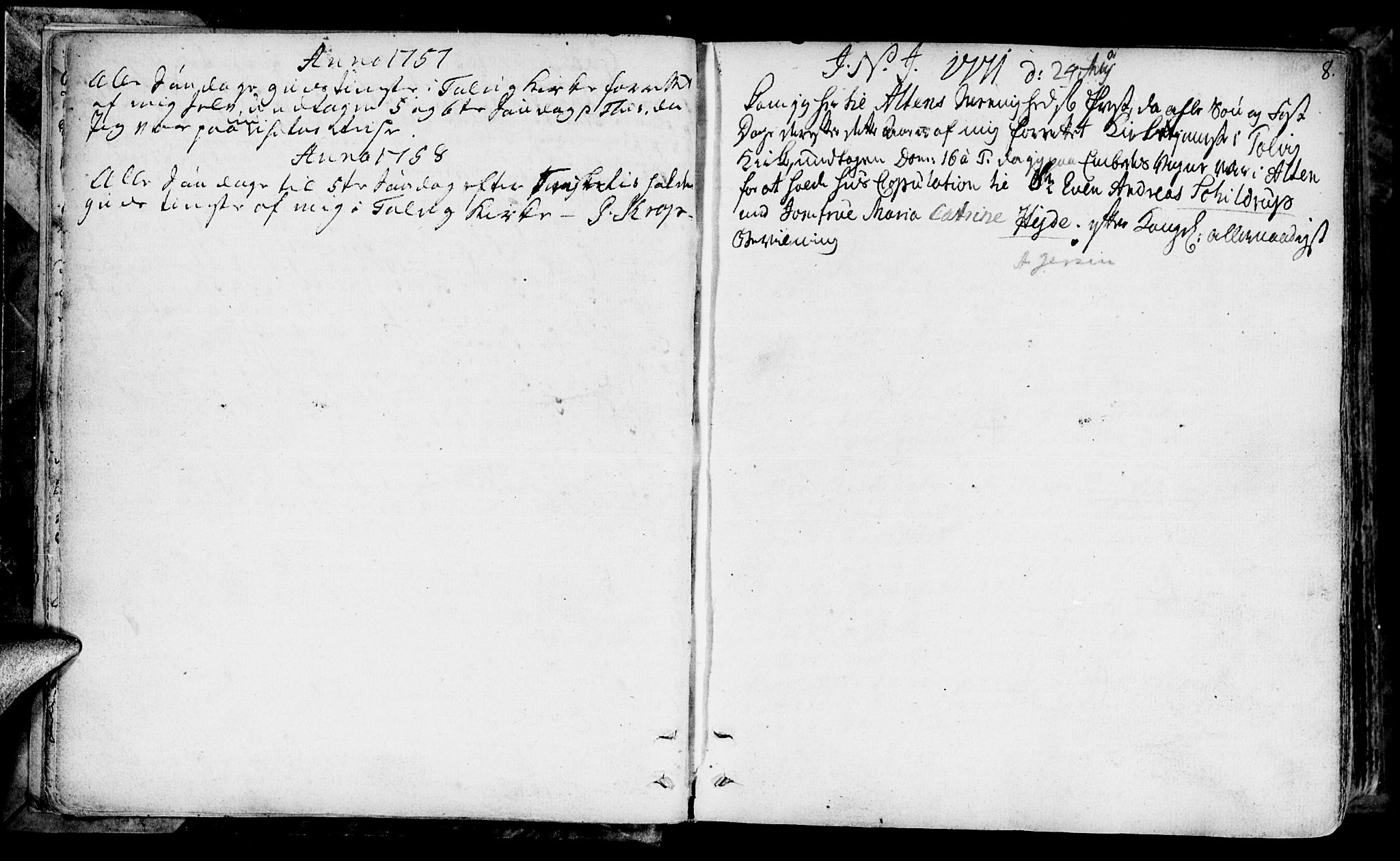 Talvik sokneprestkontor, SATØ/S-1337/H/Ha/L0004kirke: Parish register (official) no. 4, 1752-1772, p. 8