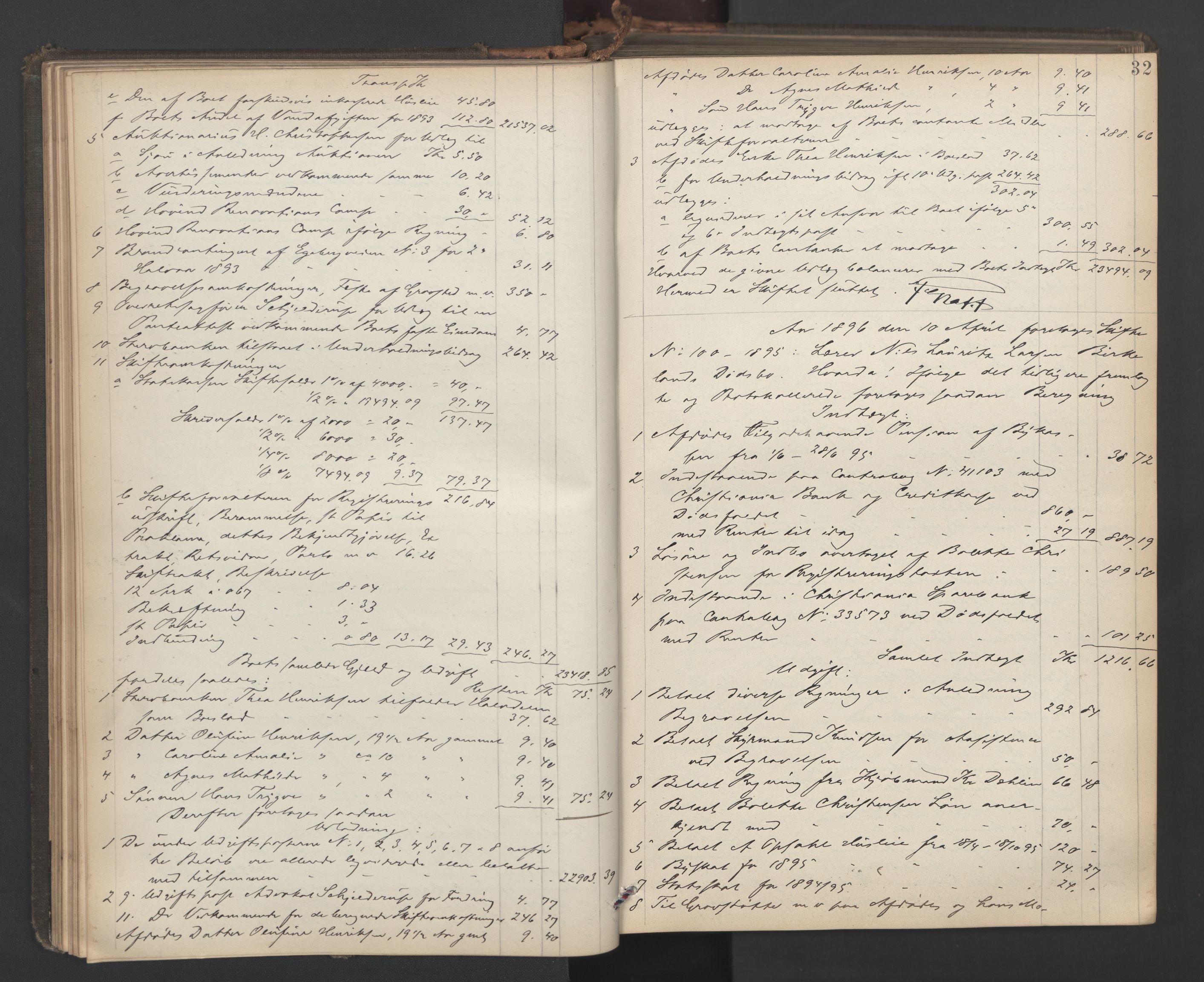 Oslo skifterett, AV/SAO-A-10383/H/Hd/Hda/L0017: Skifteutlodningsprotokoll, 1896-1897, p. 31b-32a