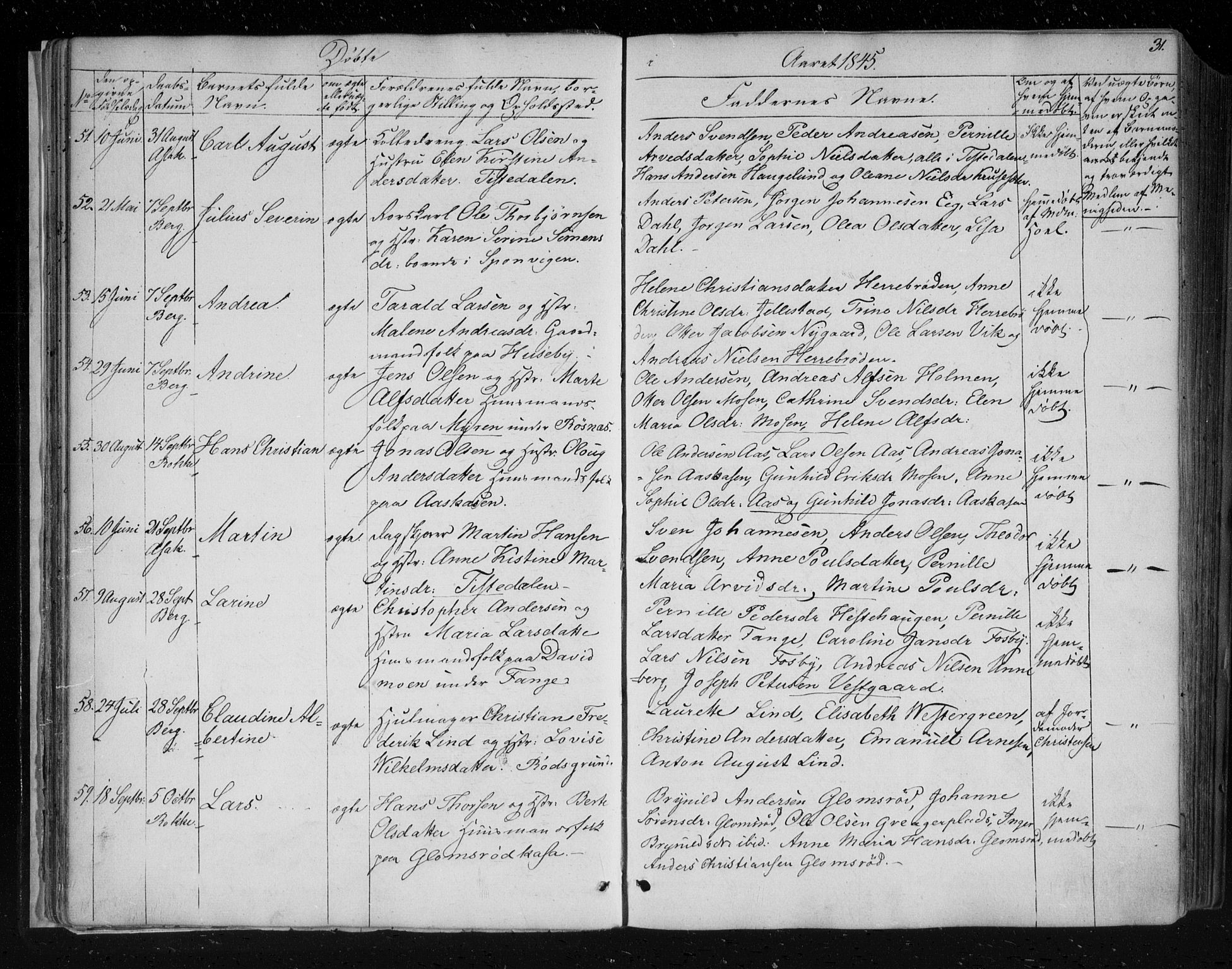 Berg prestekontor Kirkebøker, SAO/A-10902/F/Fa/L0004: Parish register (official) no. I 4, 1843-1860, p. 31